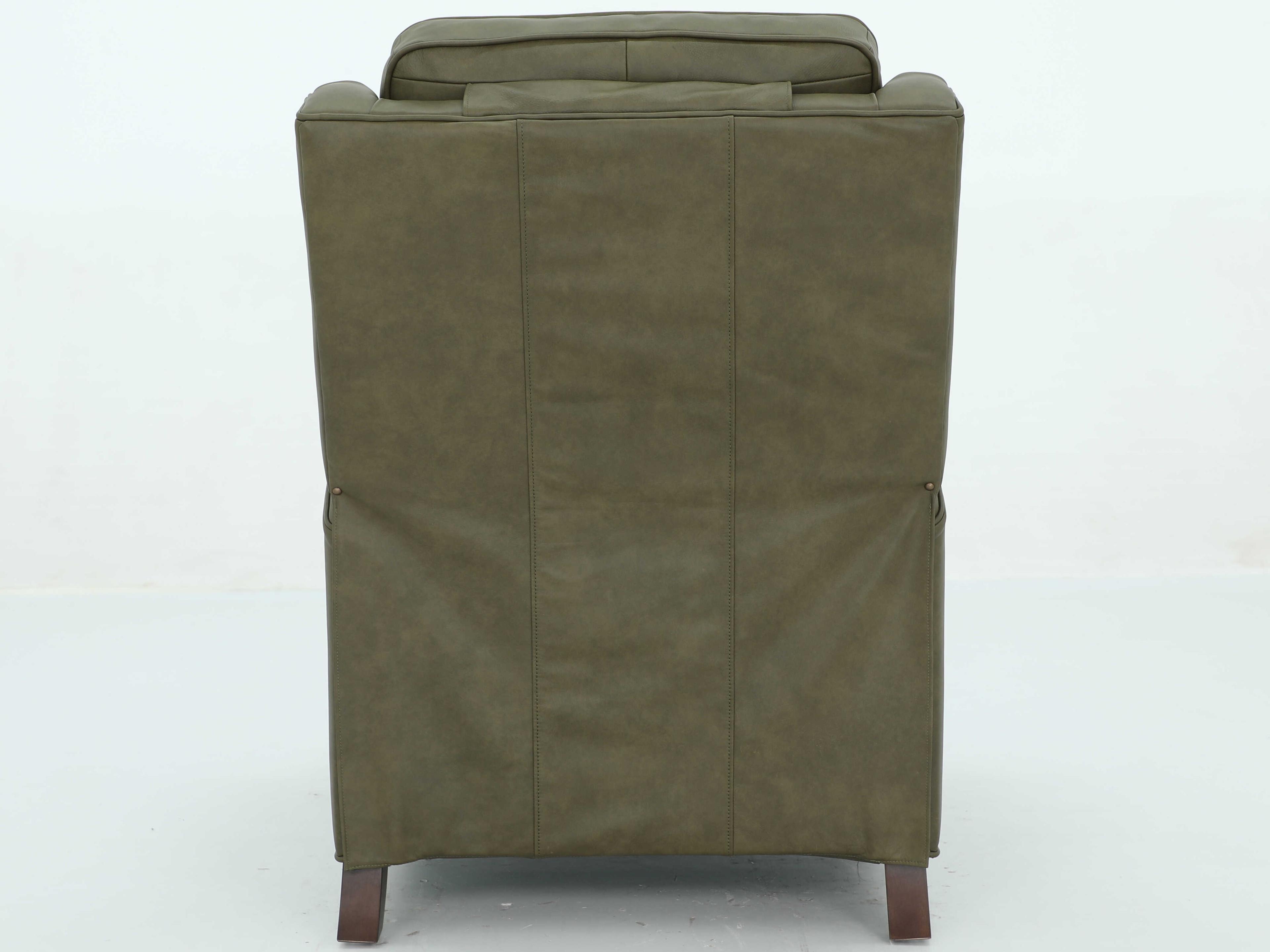 Barcalounger Vintage Nixon Oasis Olive Green Leather Recliner