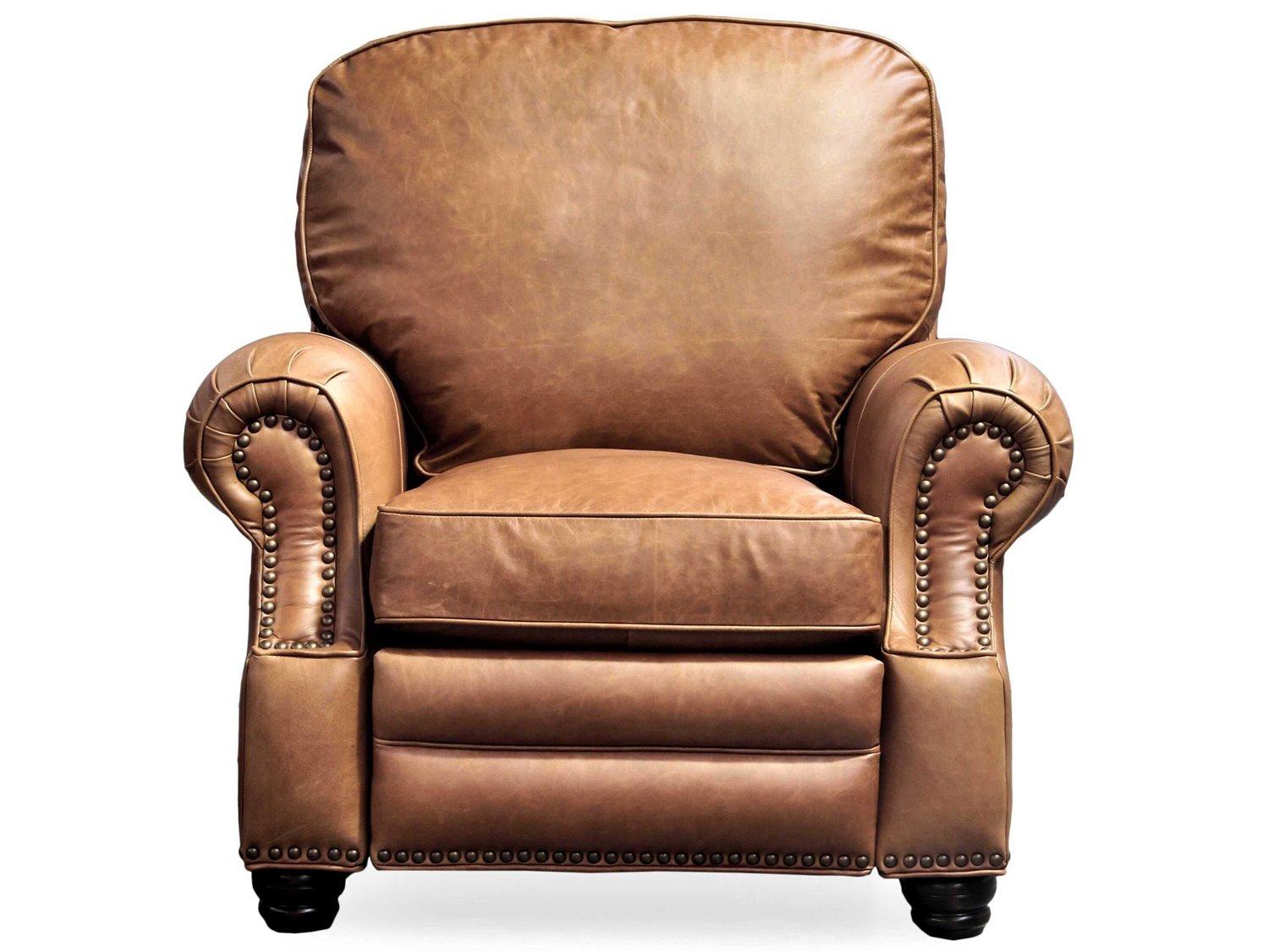 Barcalounger Vintage Longhorn Chaps Saddle Brown Leather Recliner