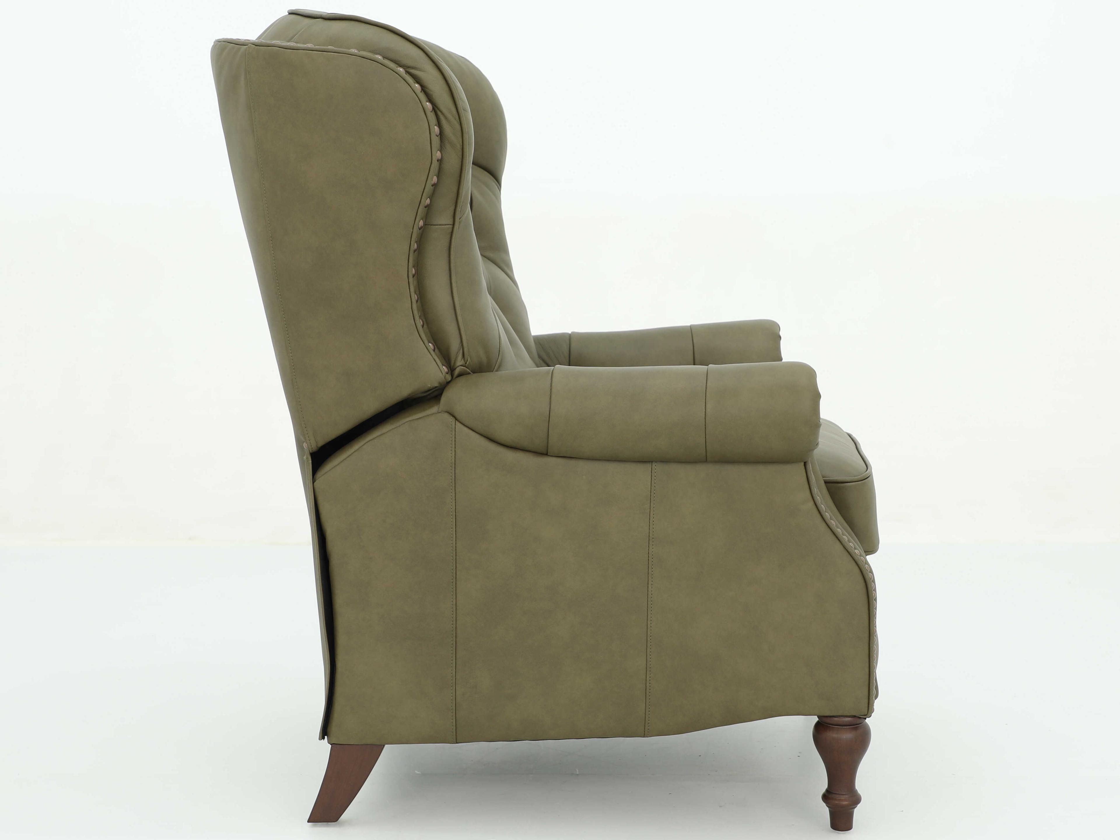 Barcalounger Vintage Kendall Oasis Olive Green Leather Recliner