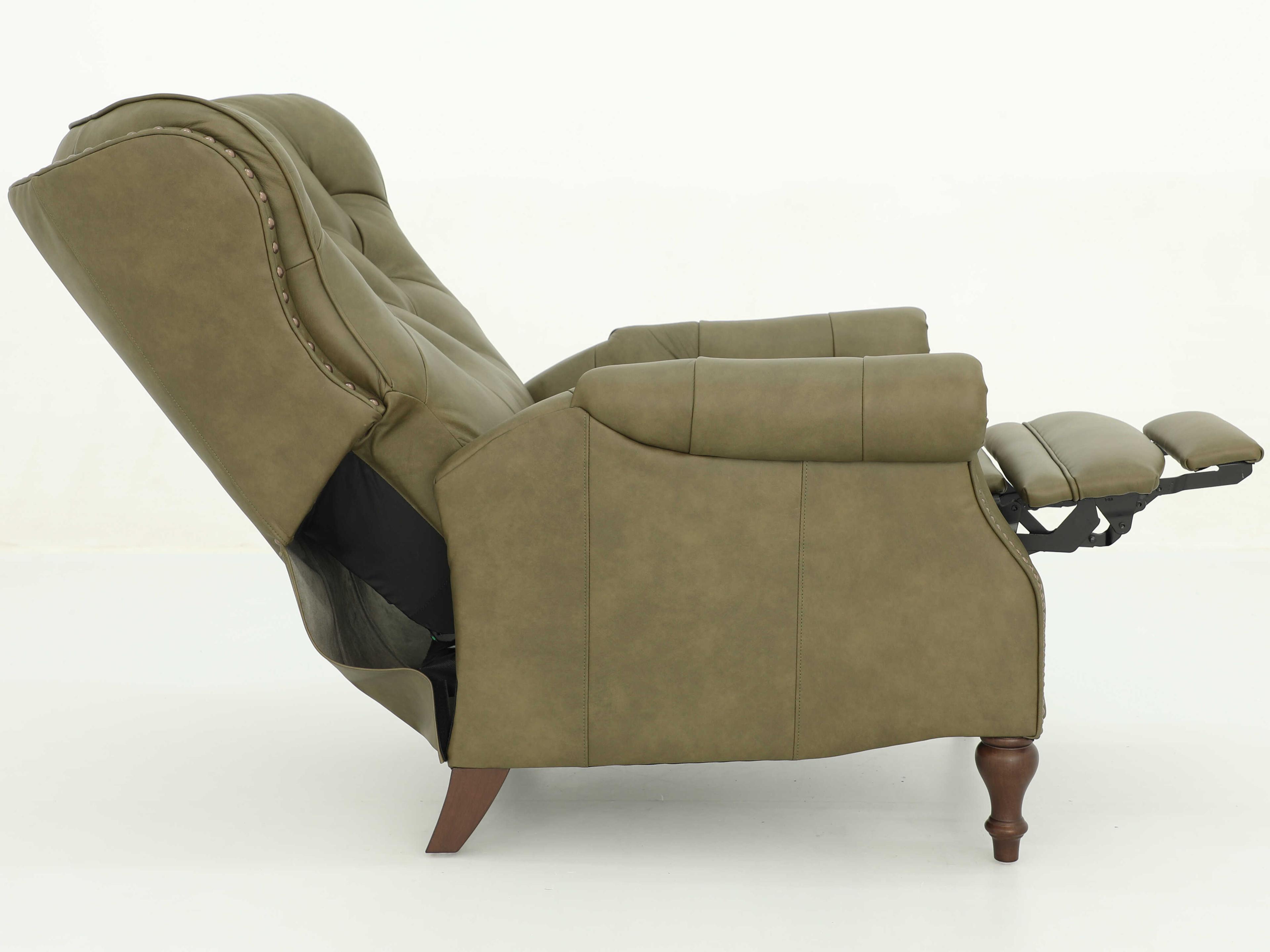 Barcalounger Vintage Kendall Oasis Olive Green Leather Recliner