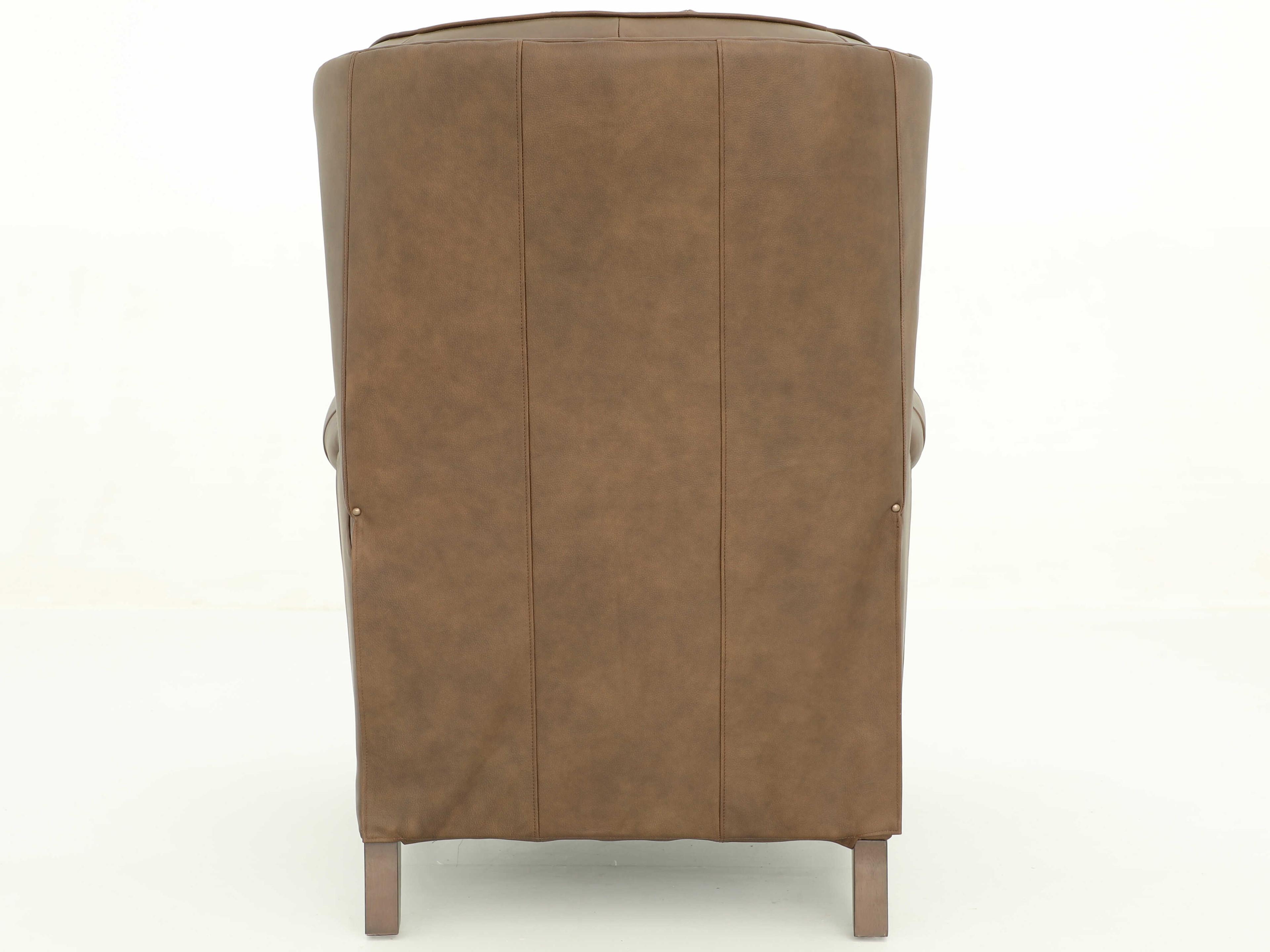 Barcalounger Vintage Kendall Oasis Walnut Brown Leather Recliner