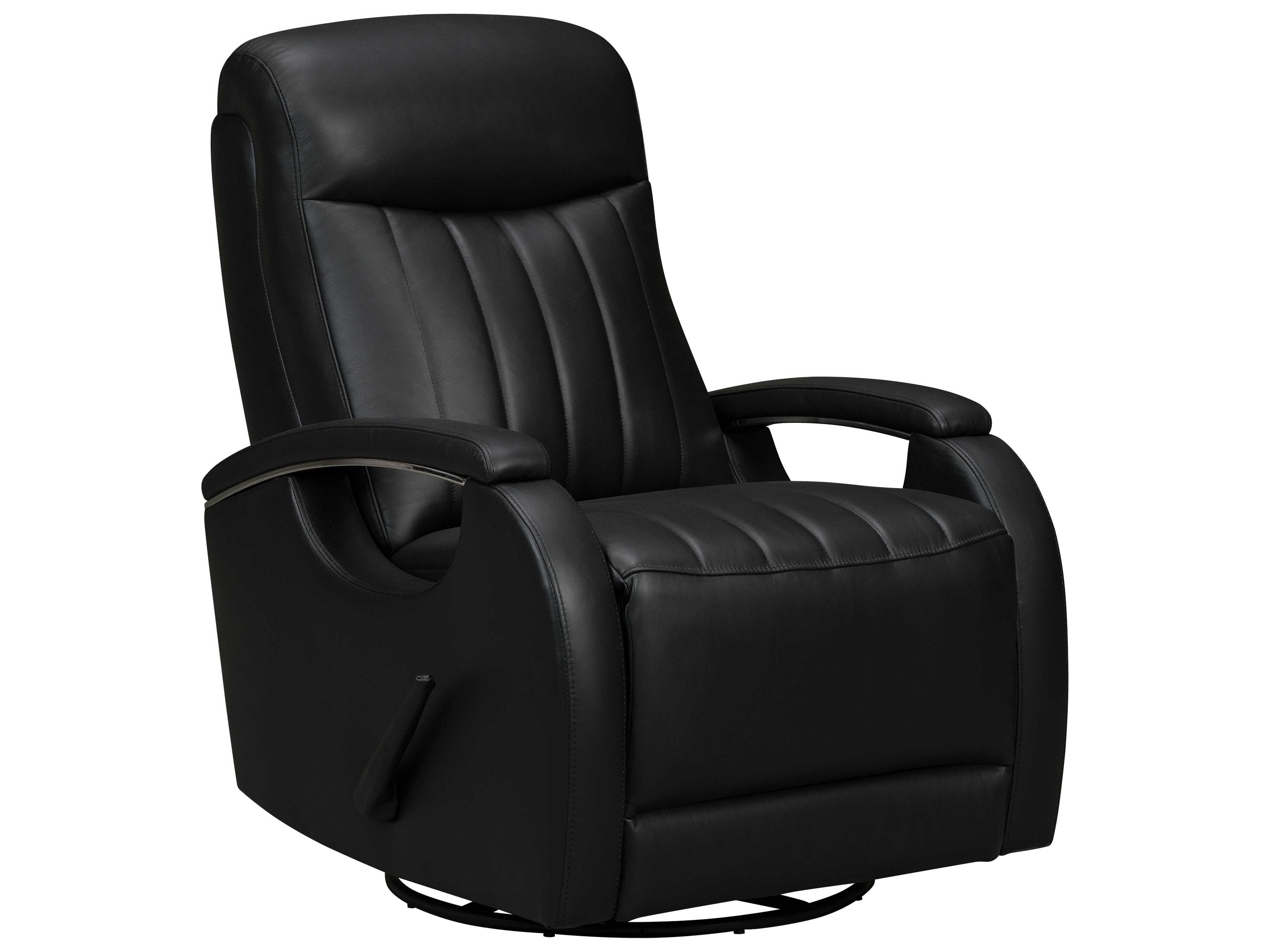 Barcalounger Modern Expressions Braxton Lynn Onyx Black Faux Leather Recliner