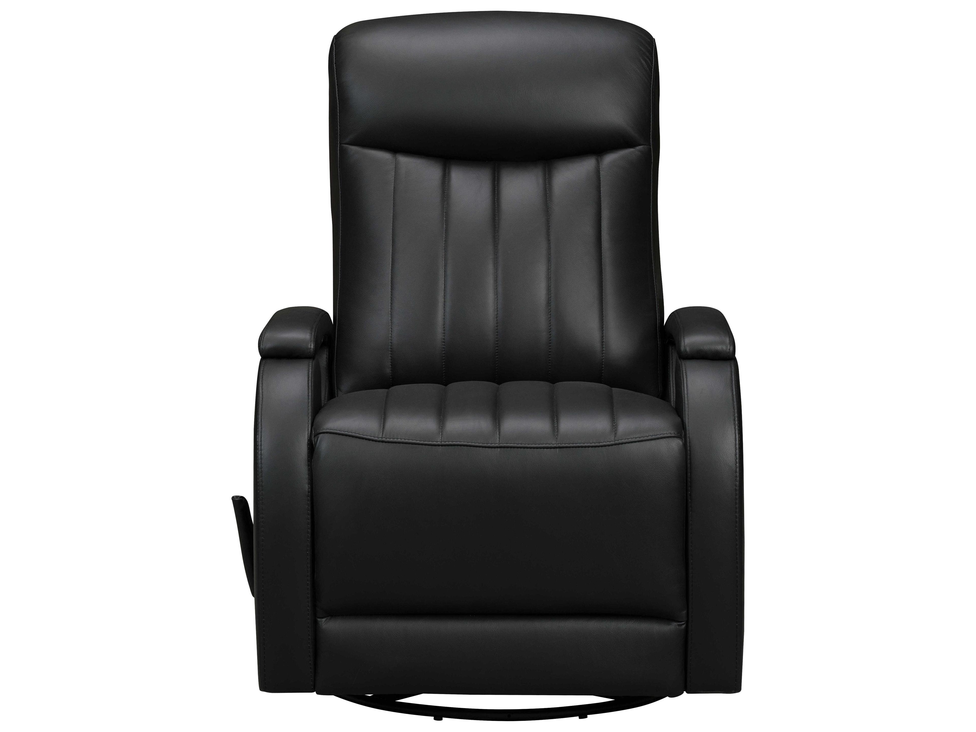 Barcalounger Modern Expressions Braxton Lynn Onyx Black Faux Leather Recliner