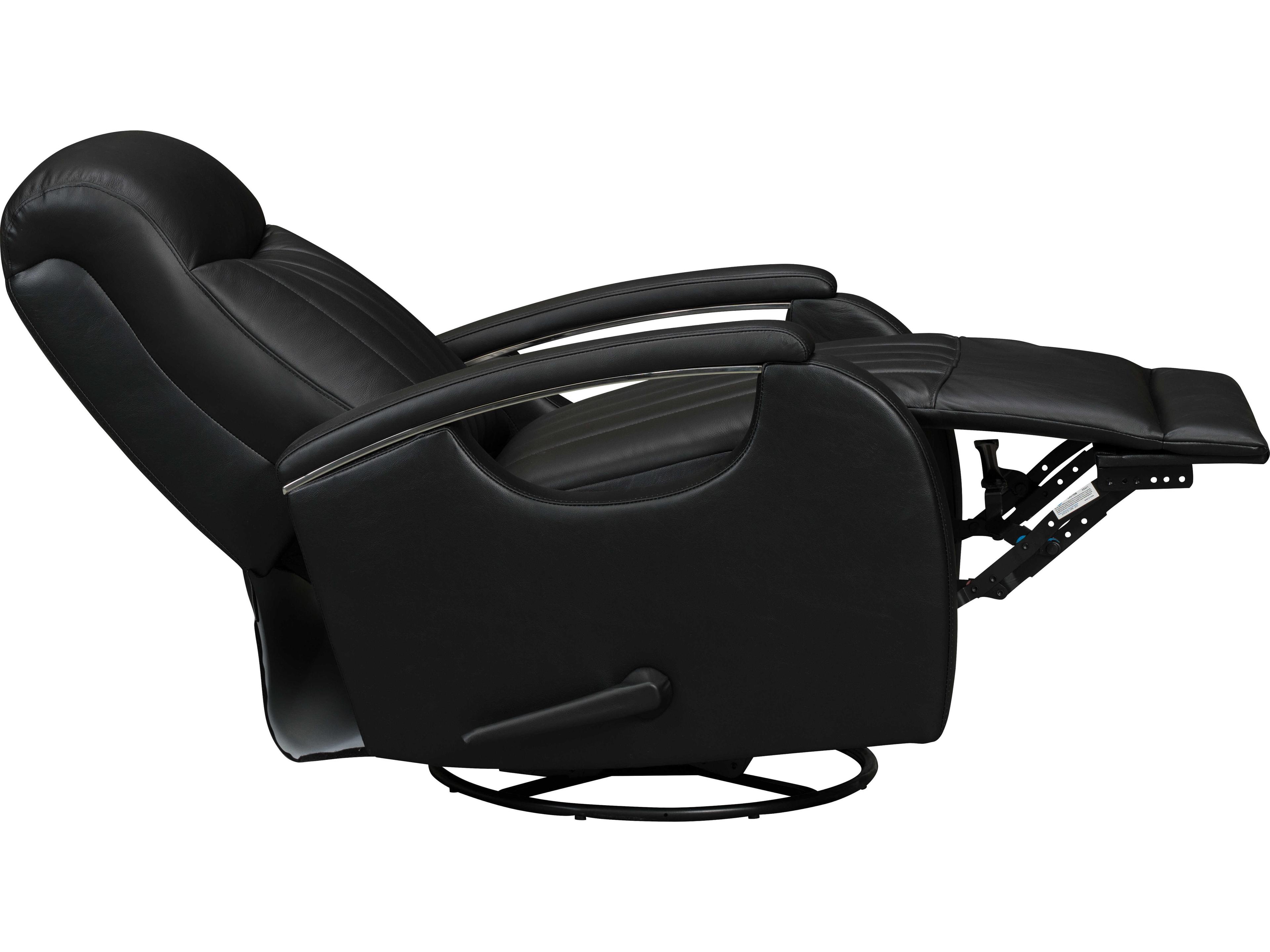 Barcalounger Modern Expressions Braxton Lynn Onyx Black Faux Leather Recliner