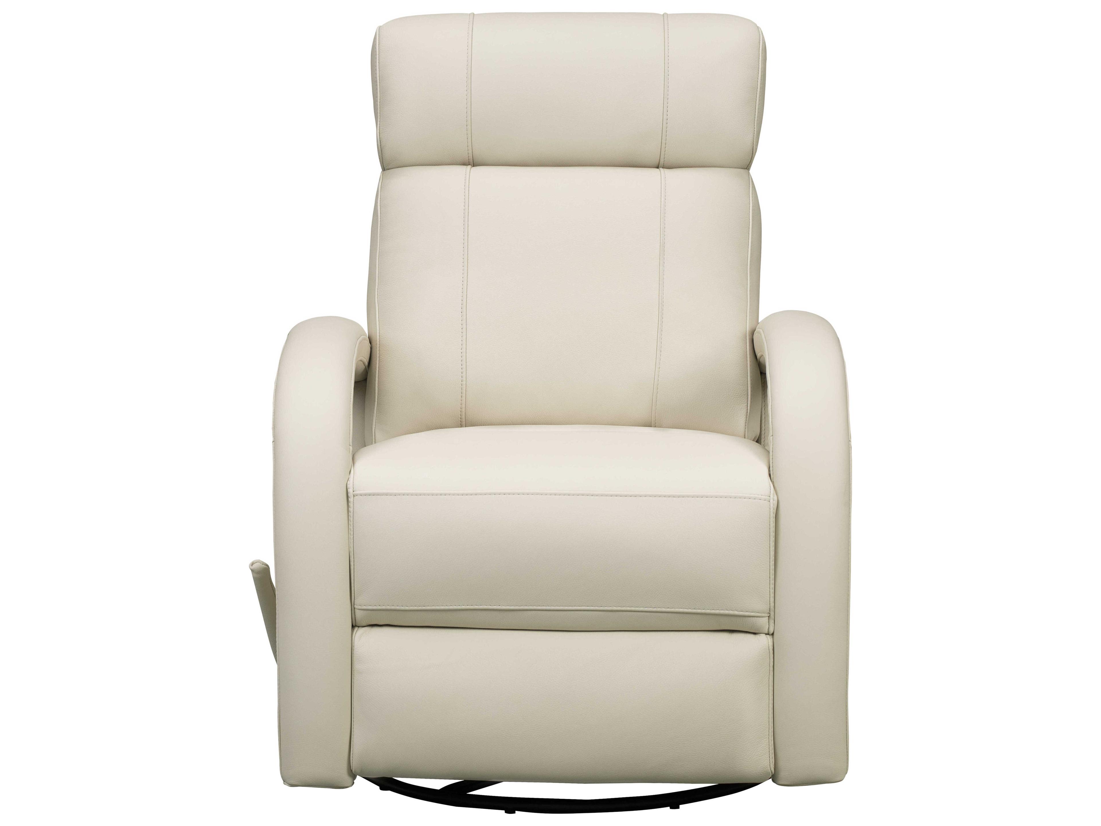 Barcalounger Modern Expressions Harlee Troy Cream White Faux Leather Recliner