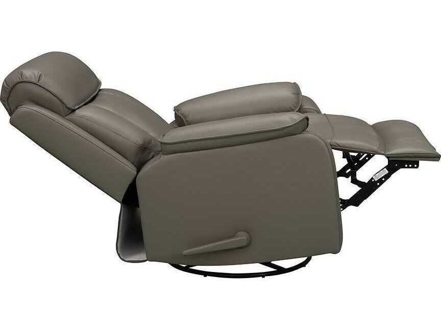 Barcalounger Modern Expressions Mac Lynn Smokey Gray Faux Leather Recliner