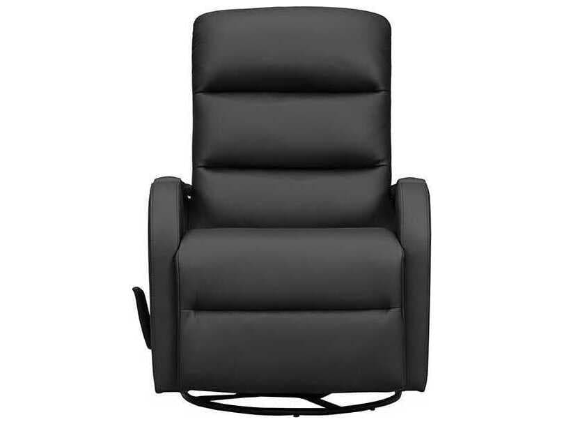 Barcalounger Modern Expressions Sandhill Troy Onyx Black Faux Leather Recliner