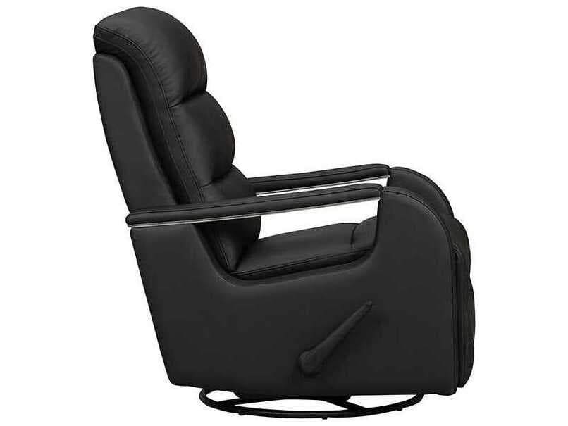 Barcalounger Modern Expressions Sandhill Troy Onyx Black Faux Leather Recliner