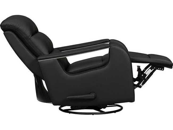 Barcalounger Modern Expressions Sandhill Troy Onyx Black Faux Leather Recliner