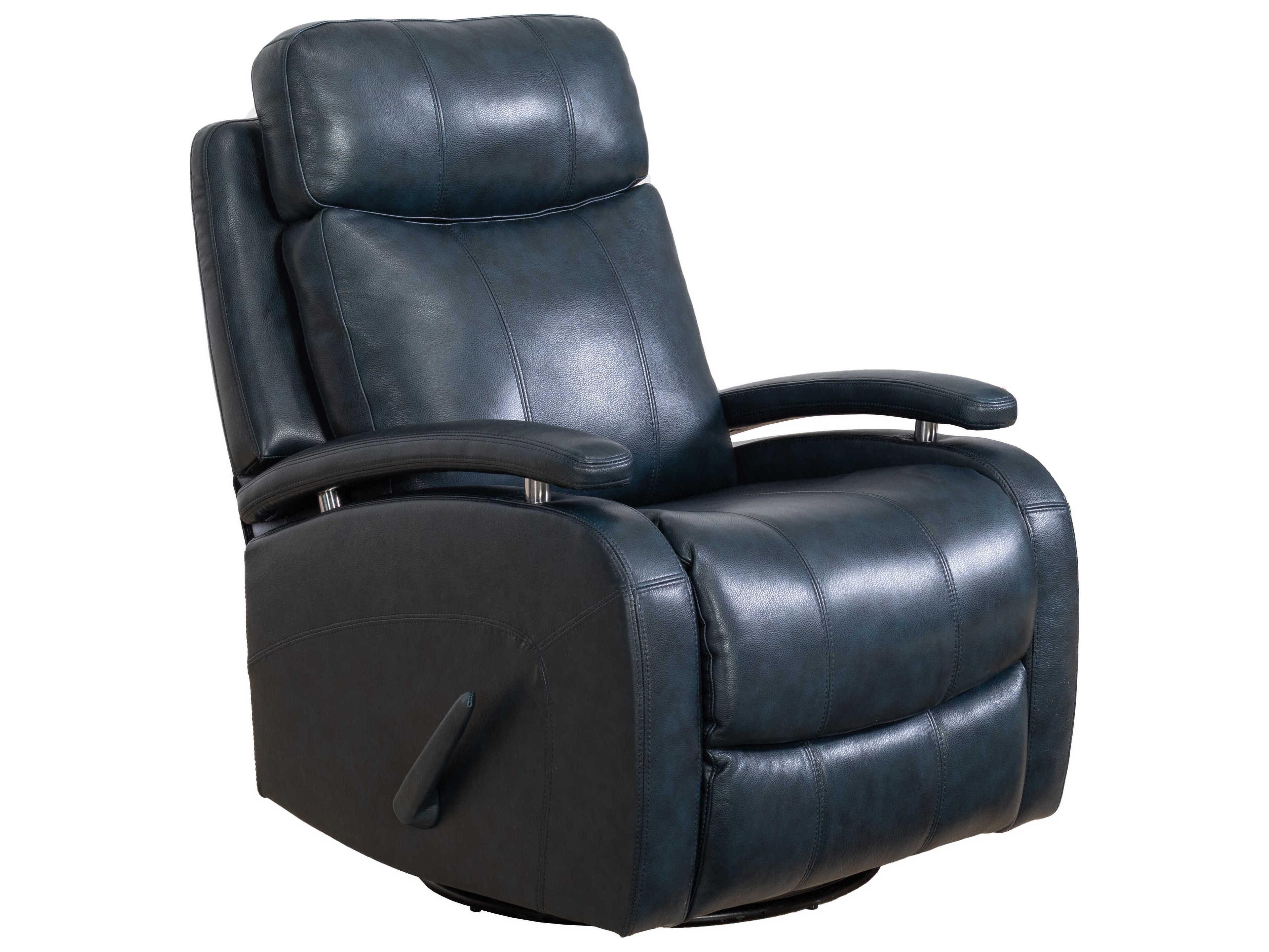Barcalounger Modern Expressions Duffy Ryegate Sapphire Blue Faux Leather Recliner