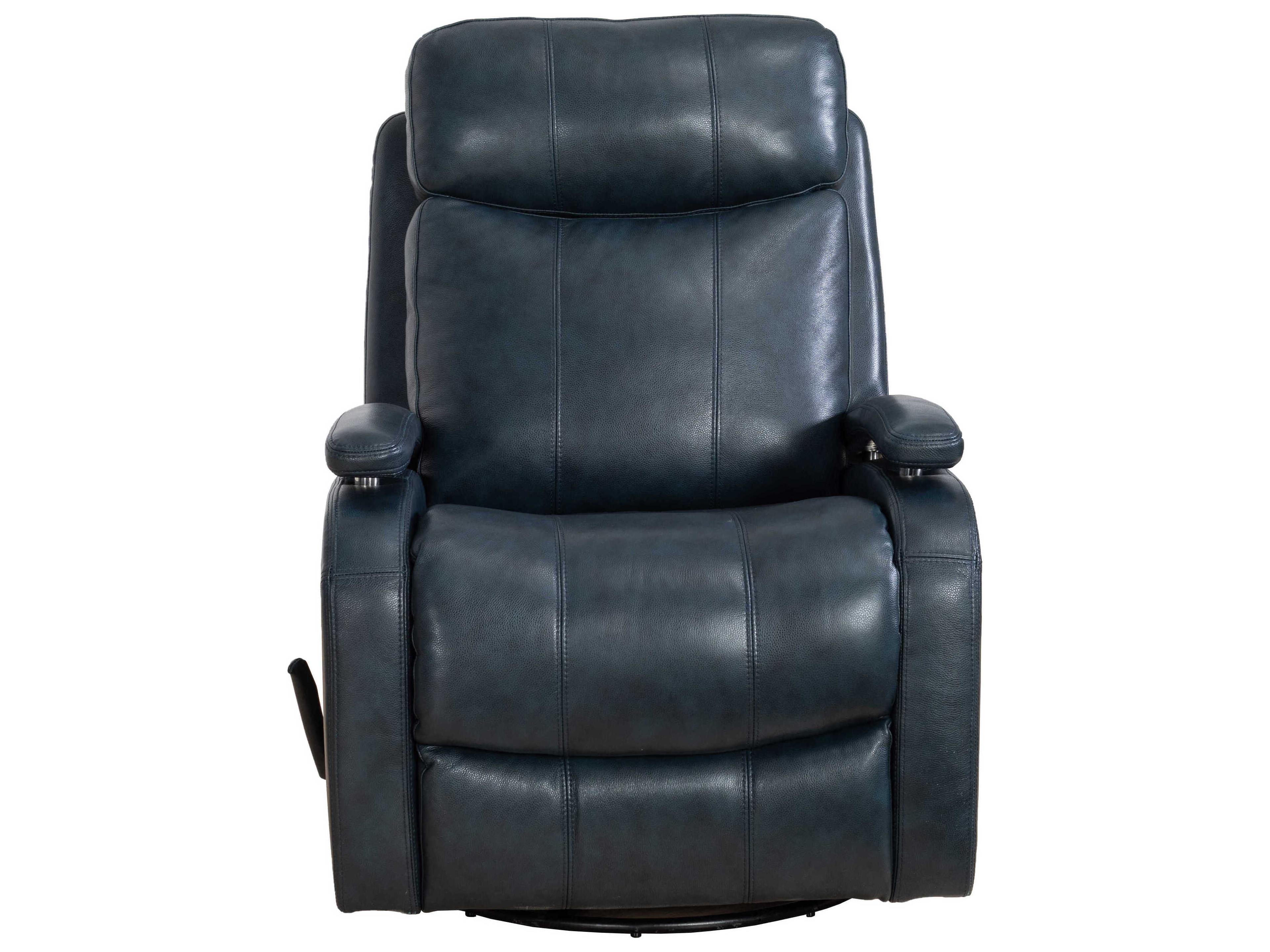 Barcalounger Modern Expressions Duffy Ryegate Sapphire Blue Faux Leather Recliner