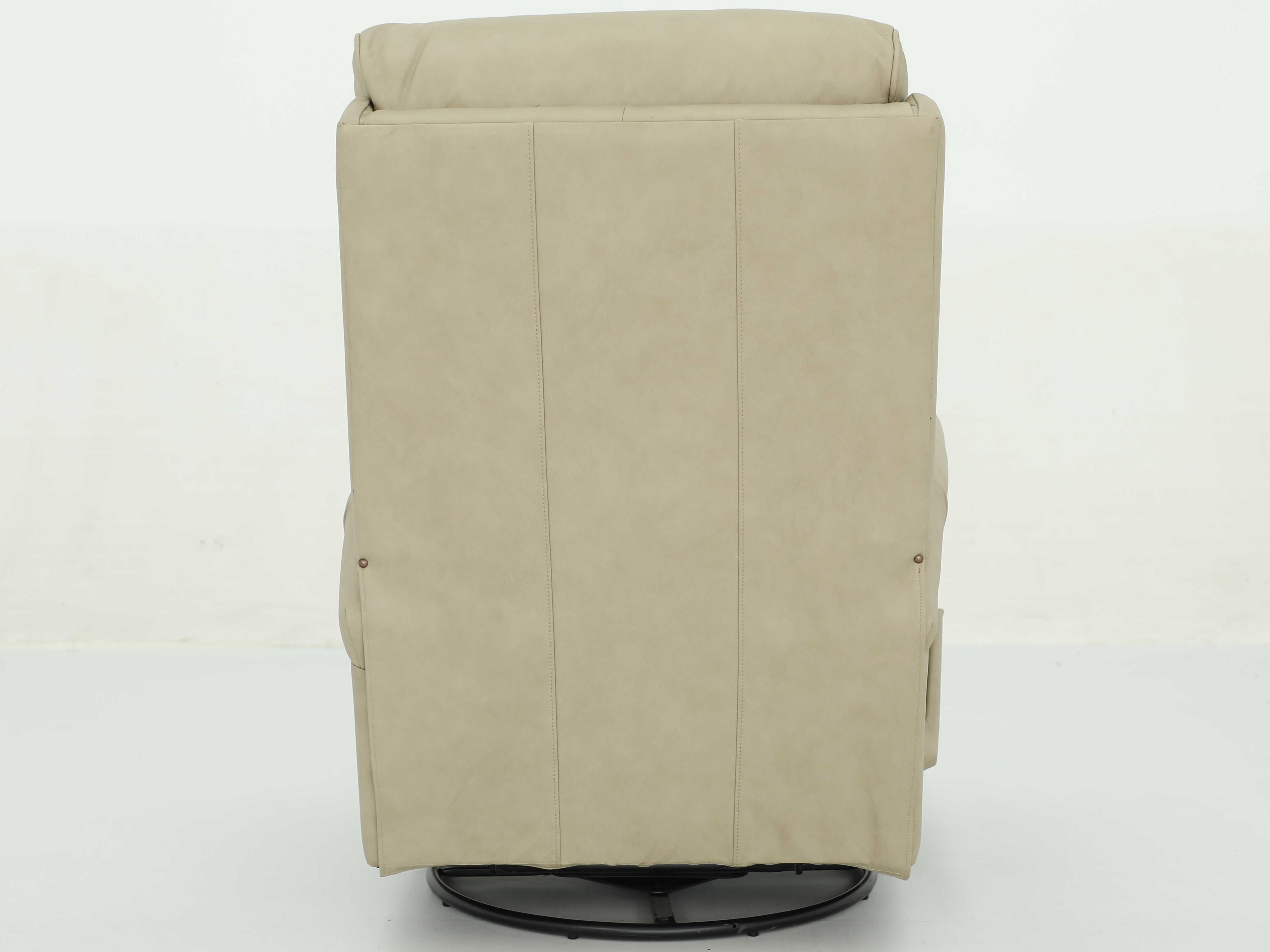 Barcalounger Vintage Crews Cashmere Stone Tan Leather Recliner