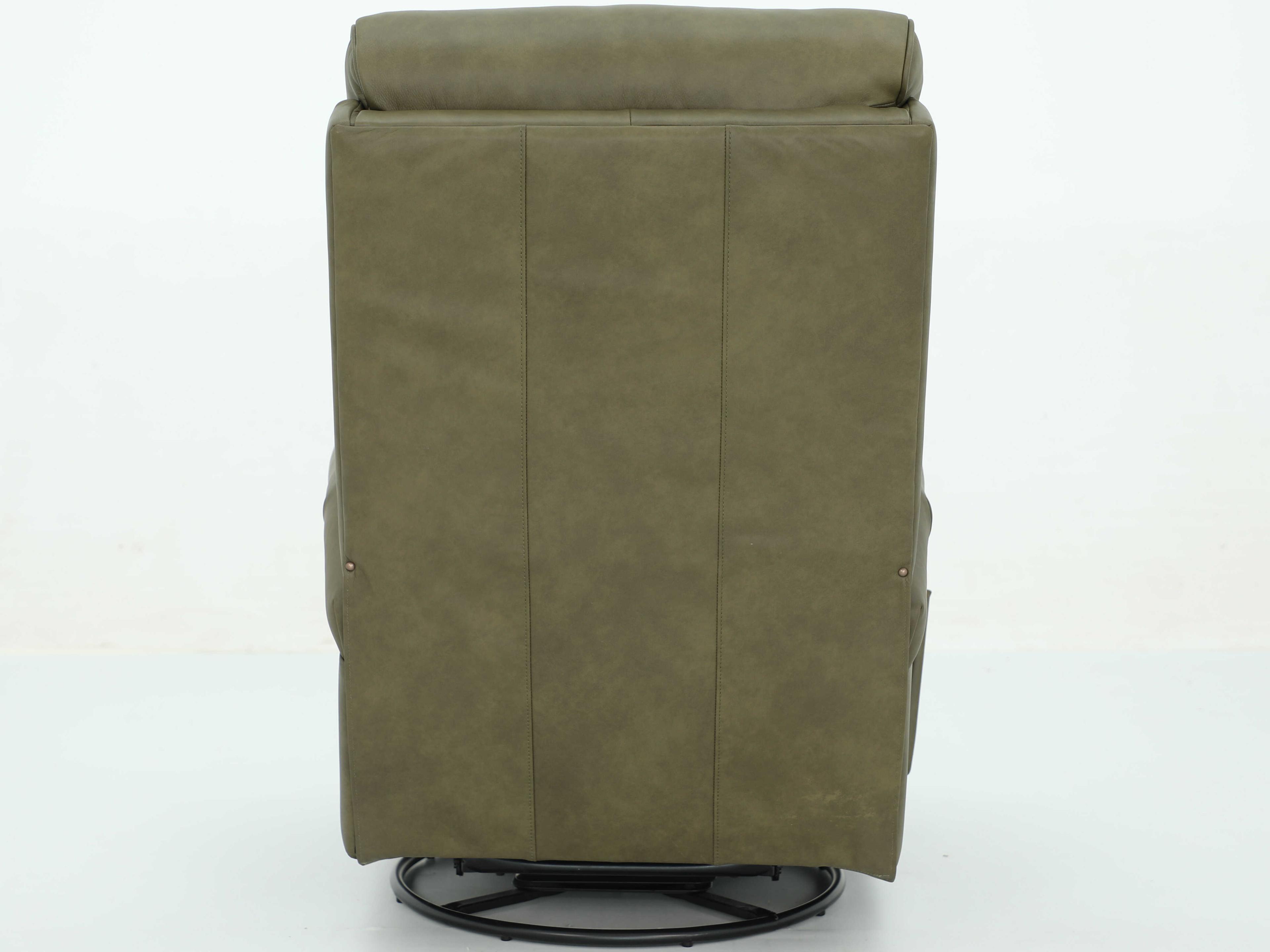 Barcalounger Vintage Crews Oasis Olive Green Leather Recliner