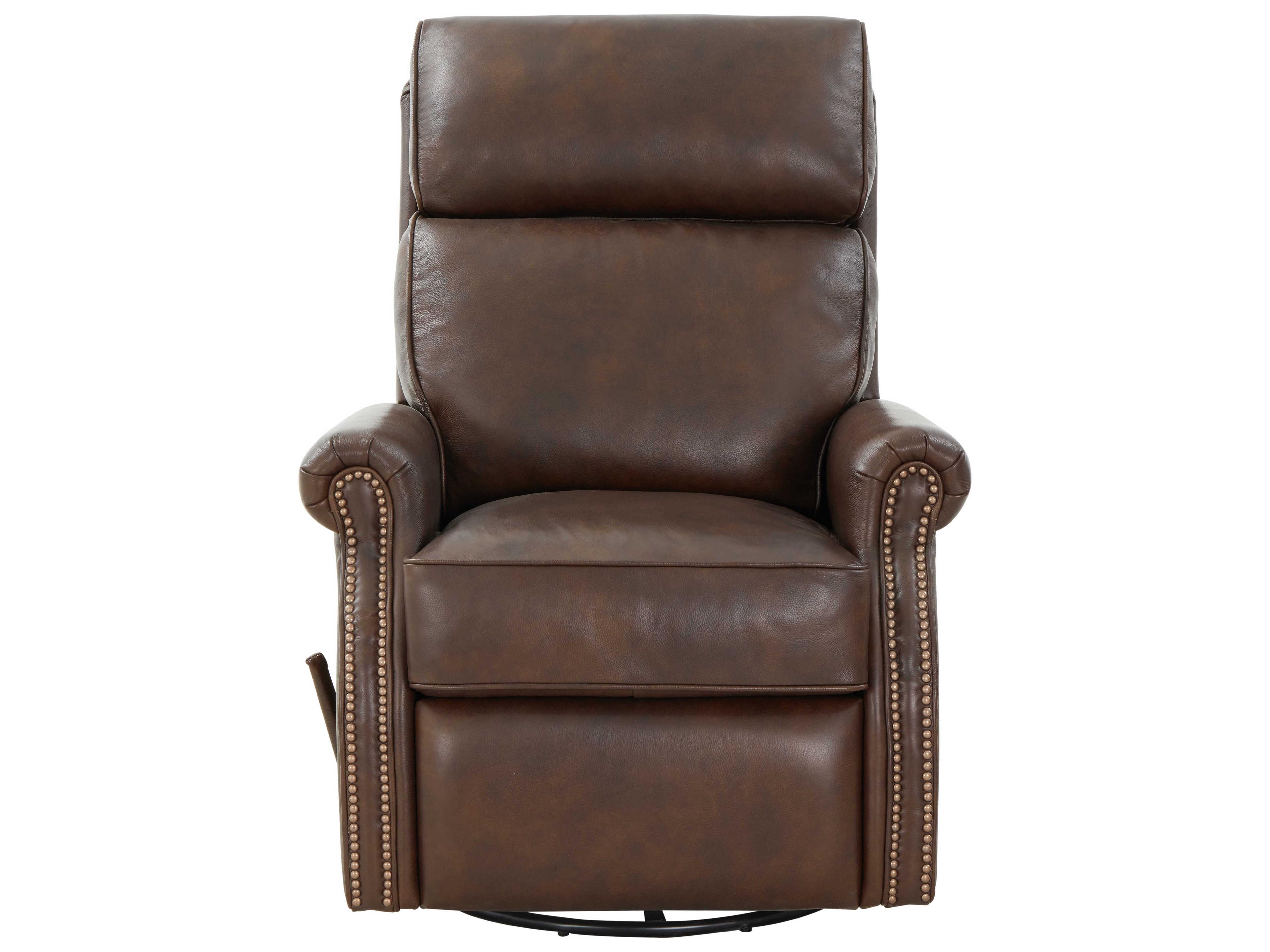 Barcalounger Vintage Crews Ashford Walnut Brown Leather Recliner