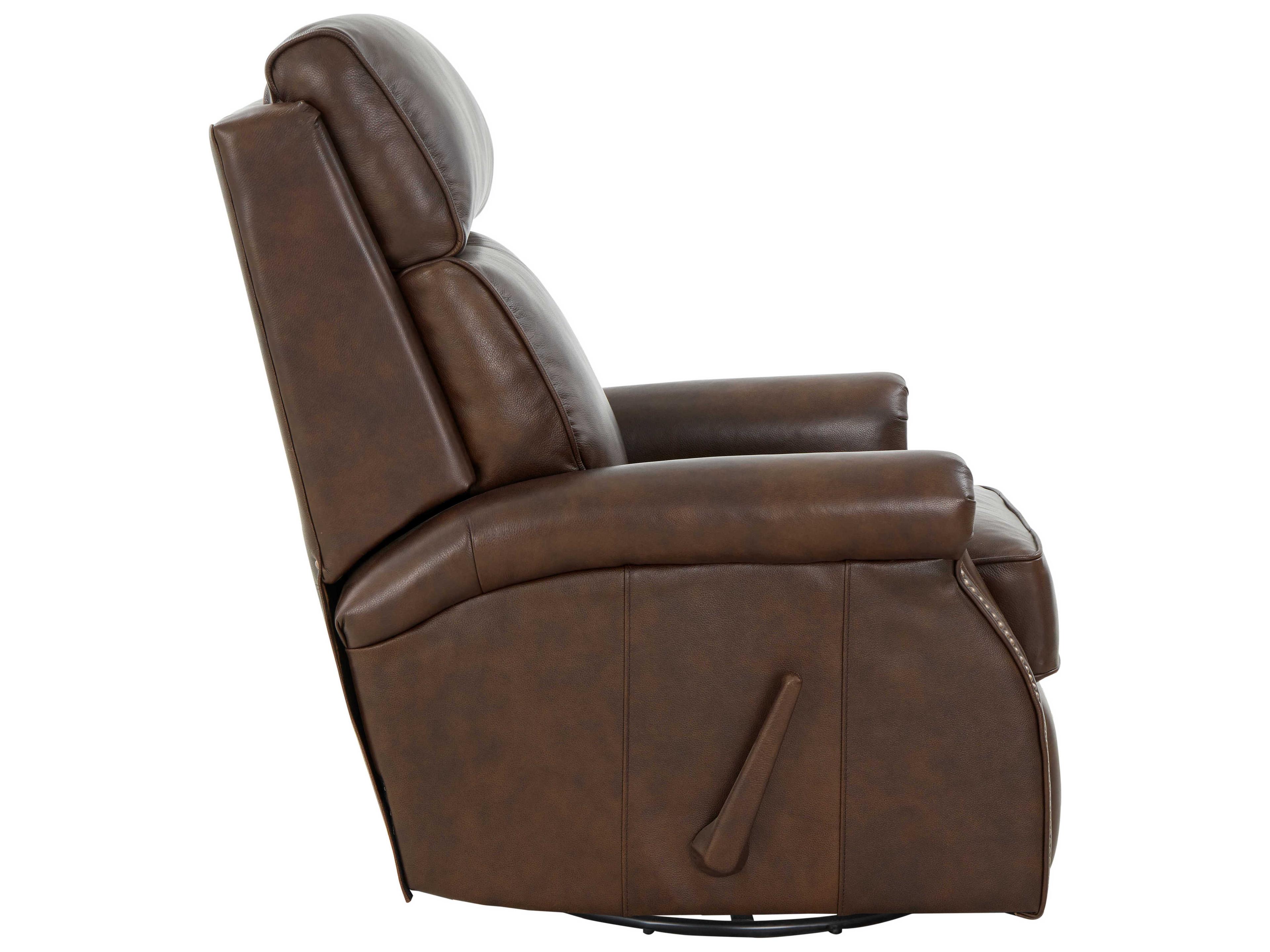 Barcalounger Vintage Crews Ashford Walnut Brown Leather Recliner