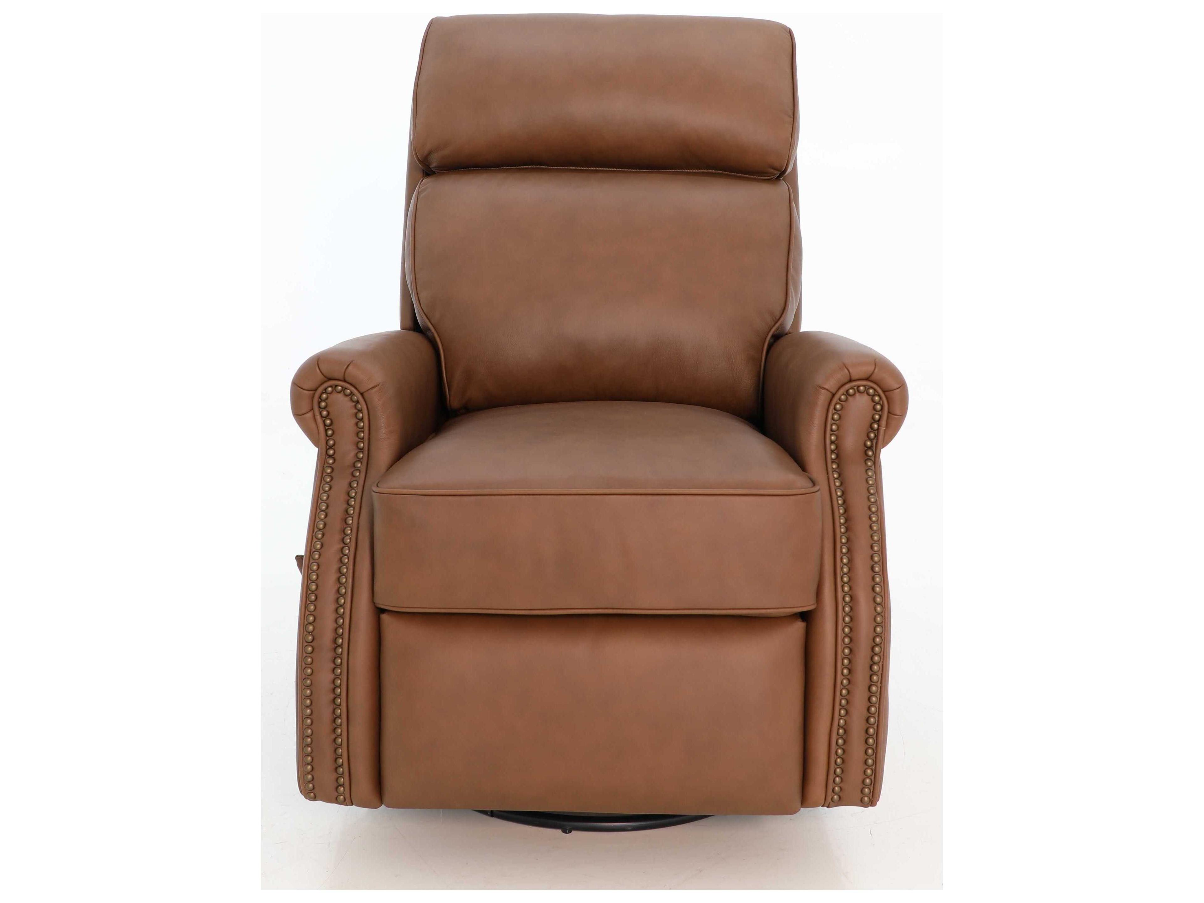 Barcalounger Vintage Crews Dobbs Saddle Brown Leather Recliner