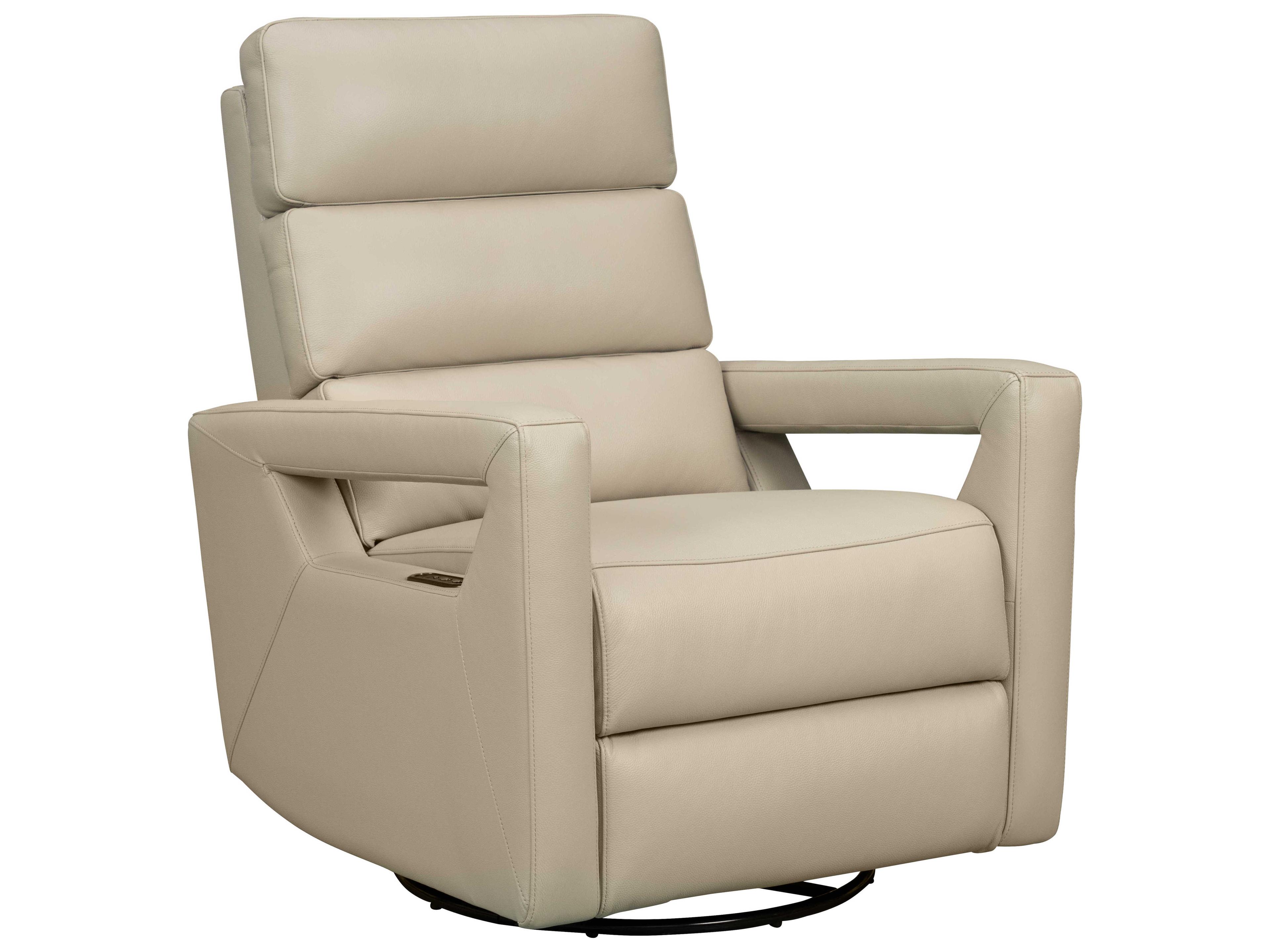 Barcalounger Modern Expressions Jordan Gable Dove Beige Faux Leather Recliner