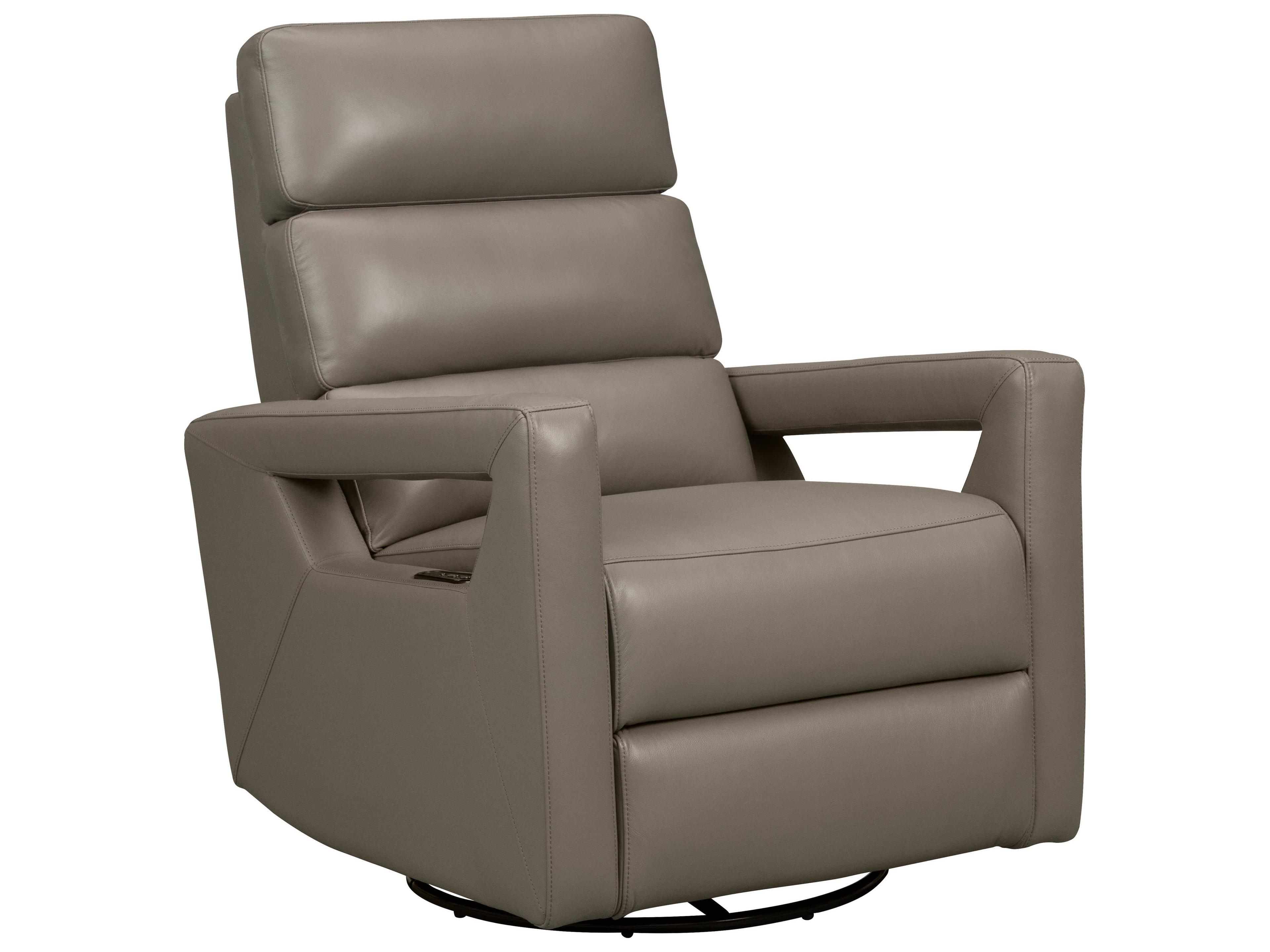 Barcalounger Modern Expressions Jordan Lynn Smokey Gray Faux Leather Recliner