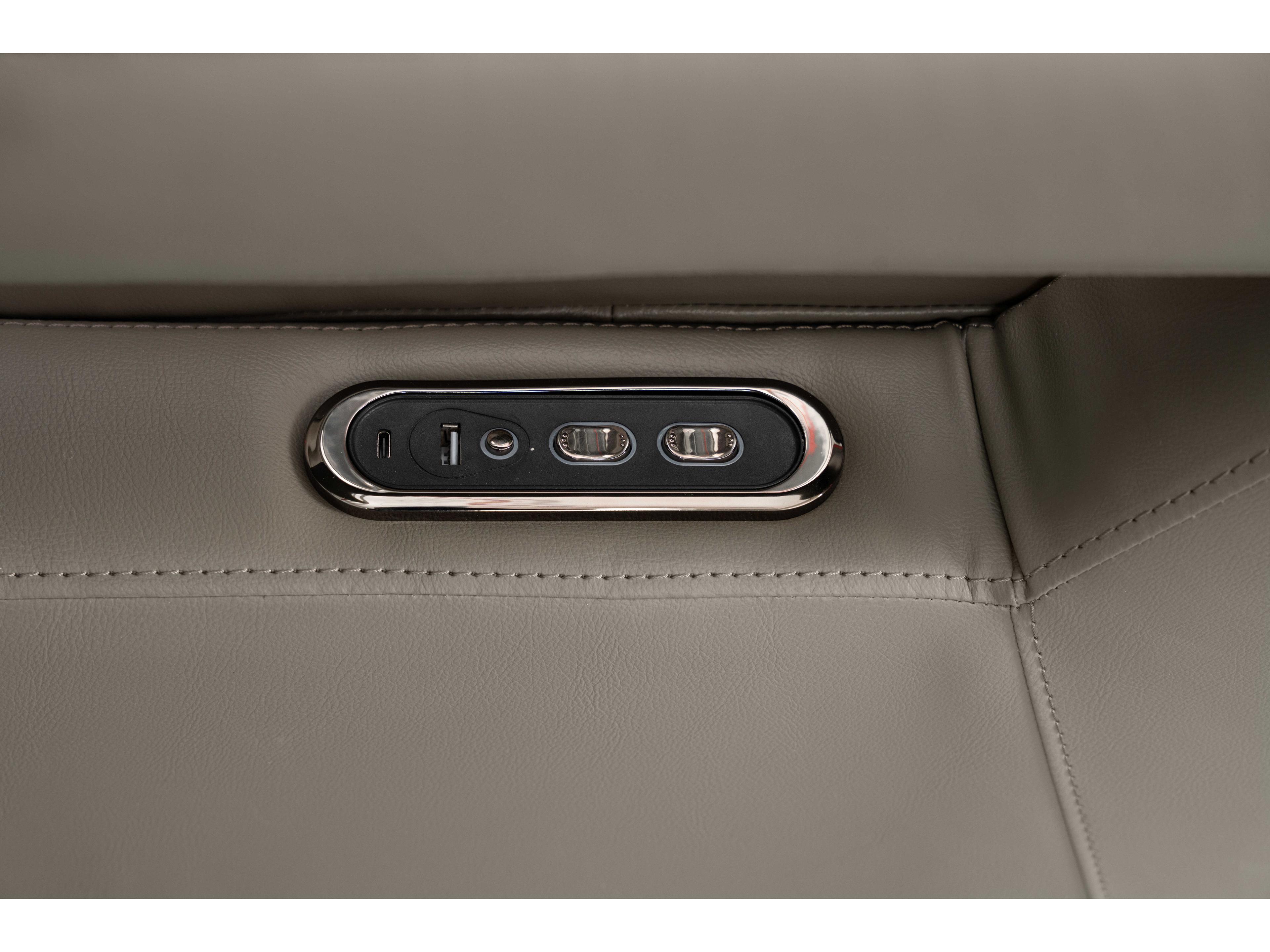 Barcalounger Modern Expressions Jordan Lynn Smokey Gray Faux Leather Recliner