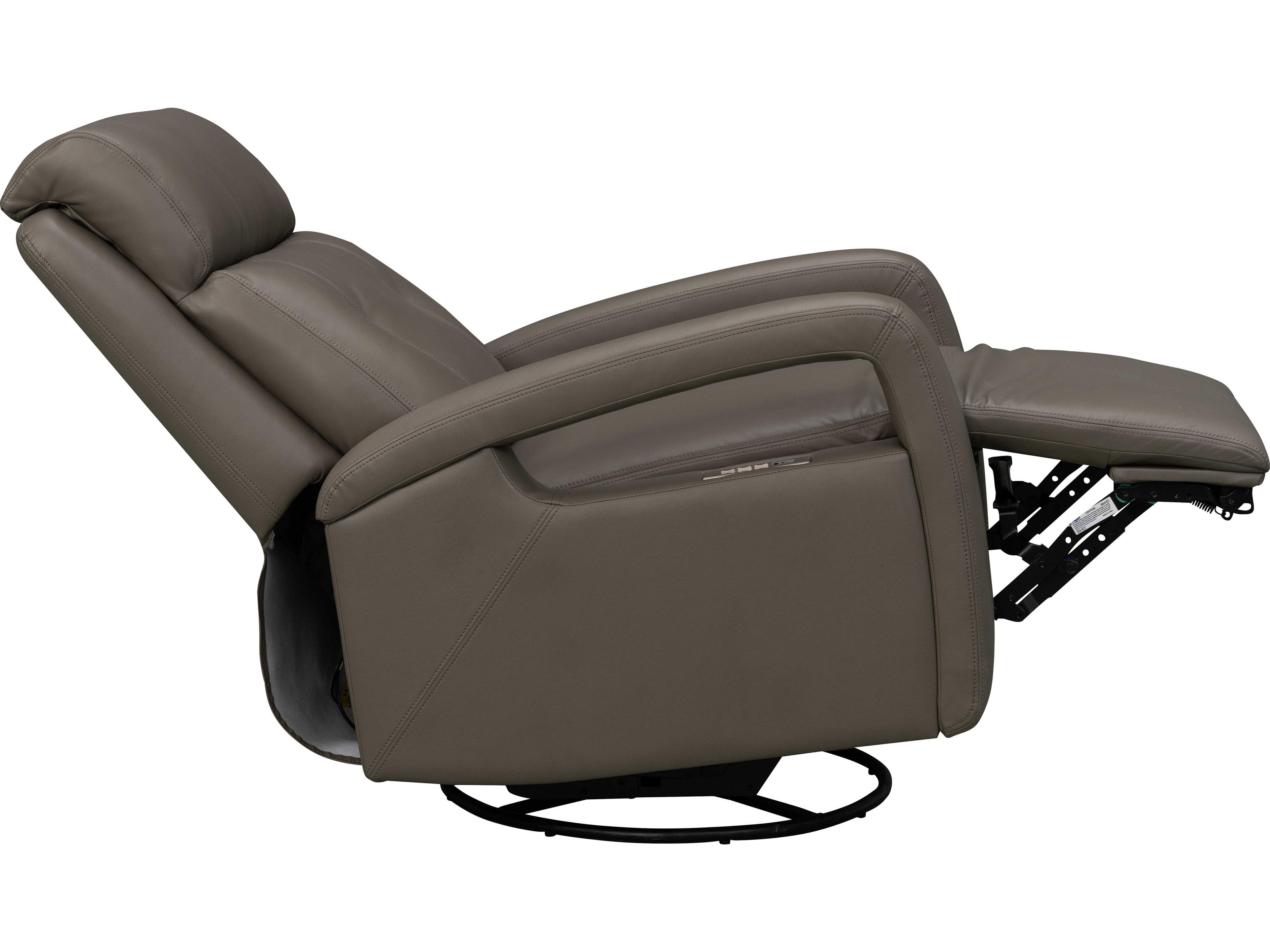 Barcalounger Modern Expressions Gilbert Lynn Smokey Gray Faux Leather Recliner