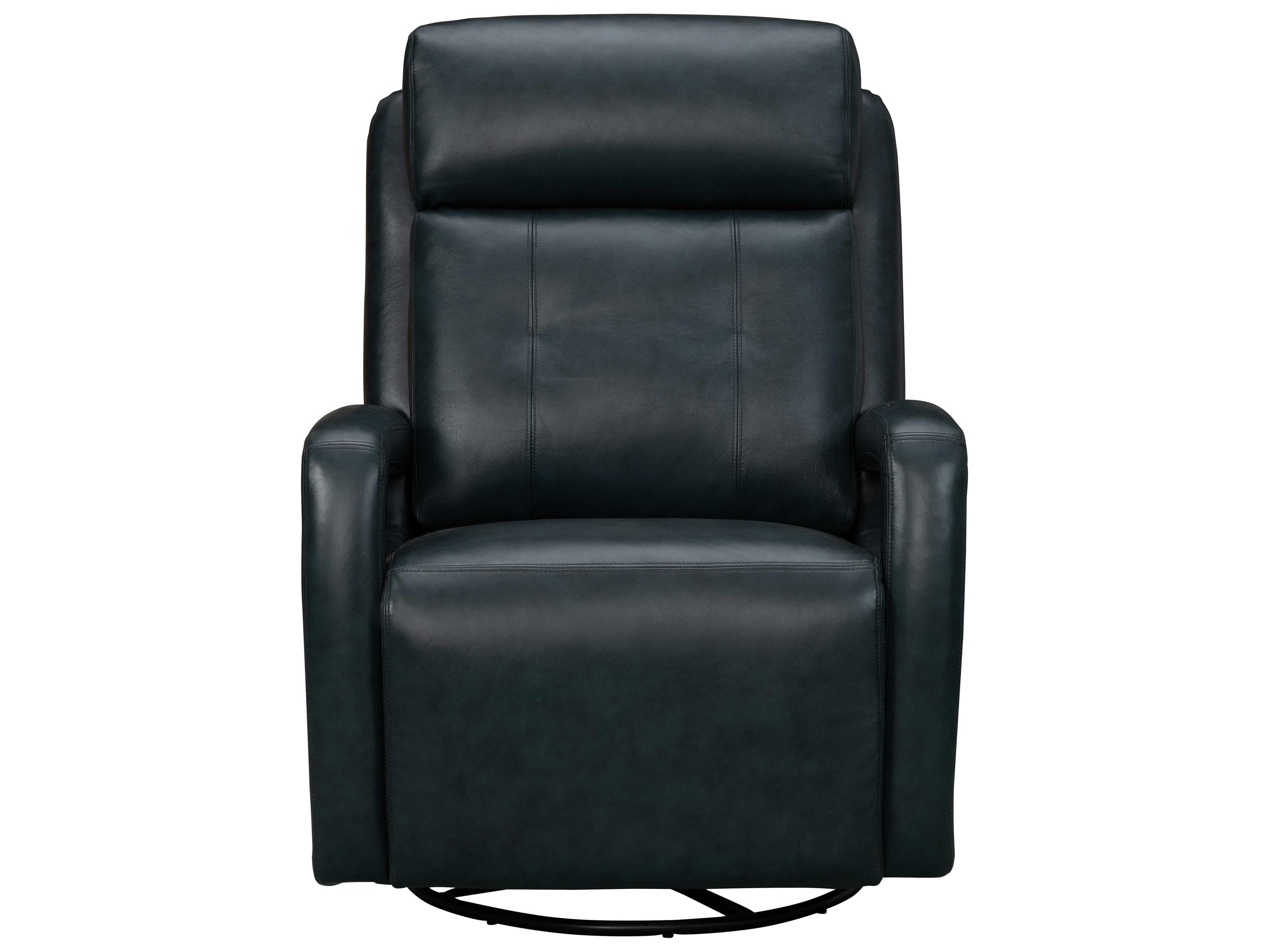 Barcalounger Modern Expressions Gilbert Traci Midnight Blue Faux Leather Recliner