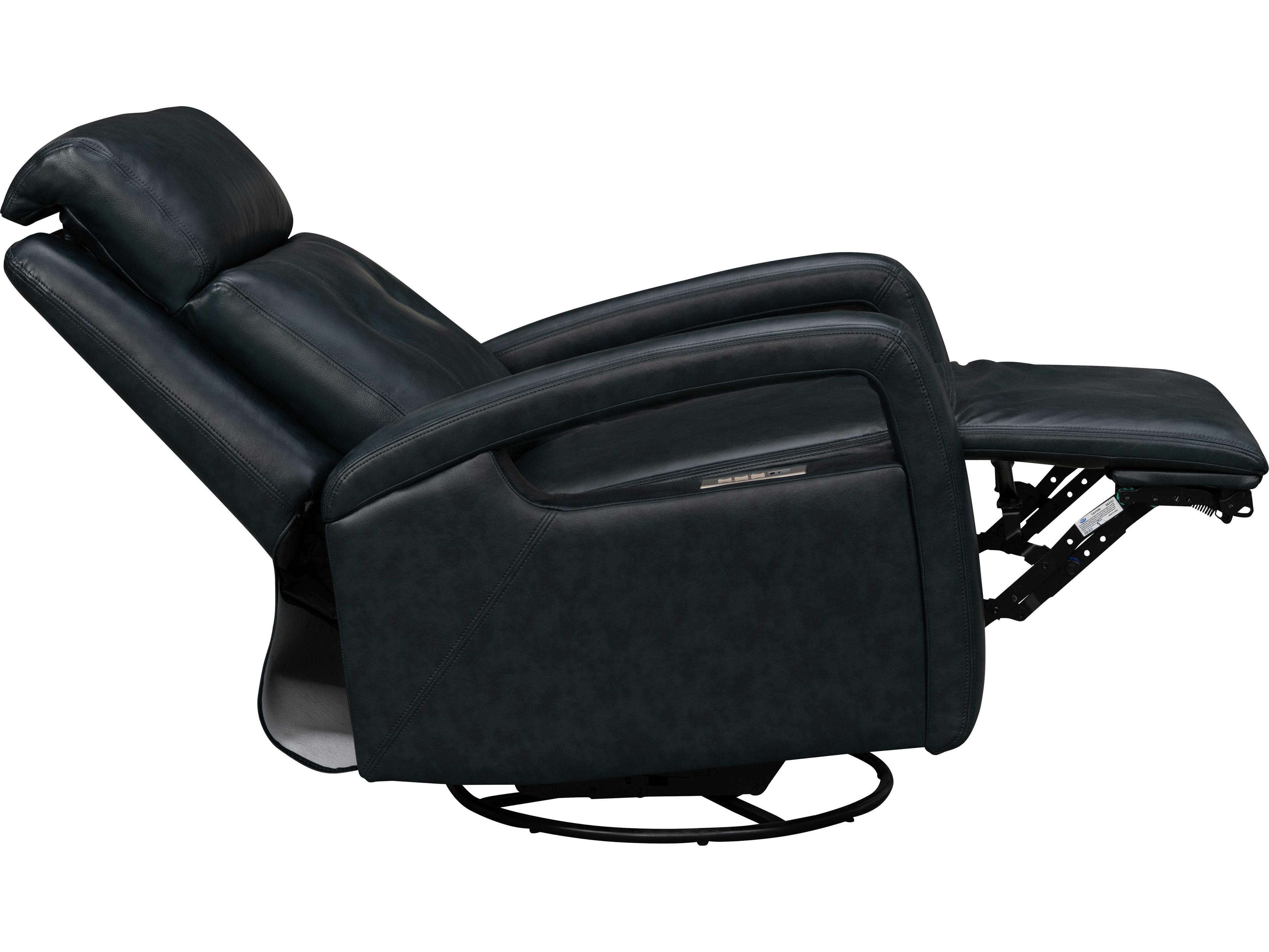 Barcalounger Modern Expressions Gilbert Traci Midnight Blue Faux Leather Recliner