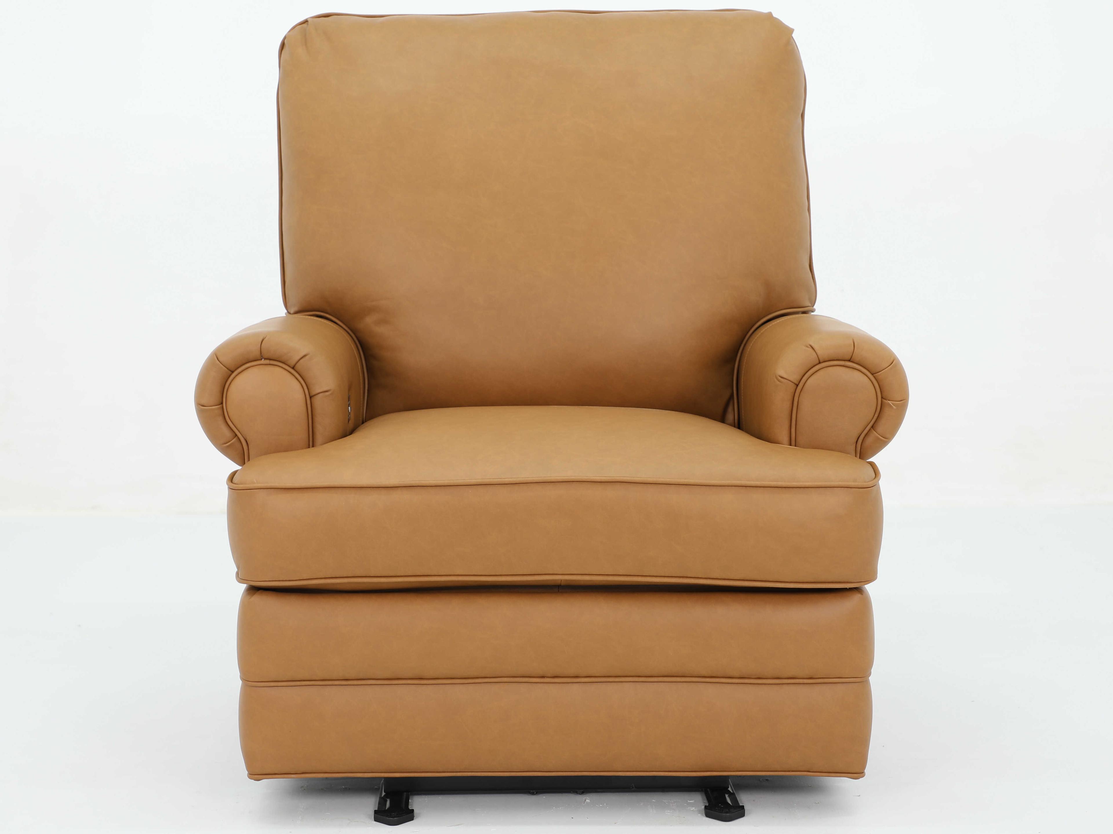Barcalounger Vintage Scottie Santa Fe Brandy Brown Leather Recliner