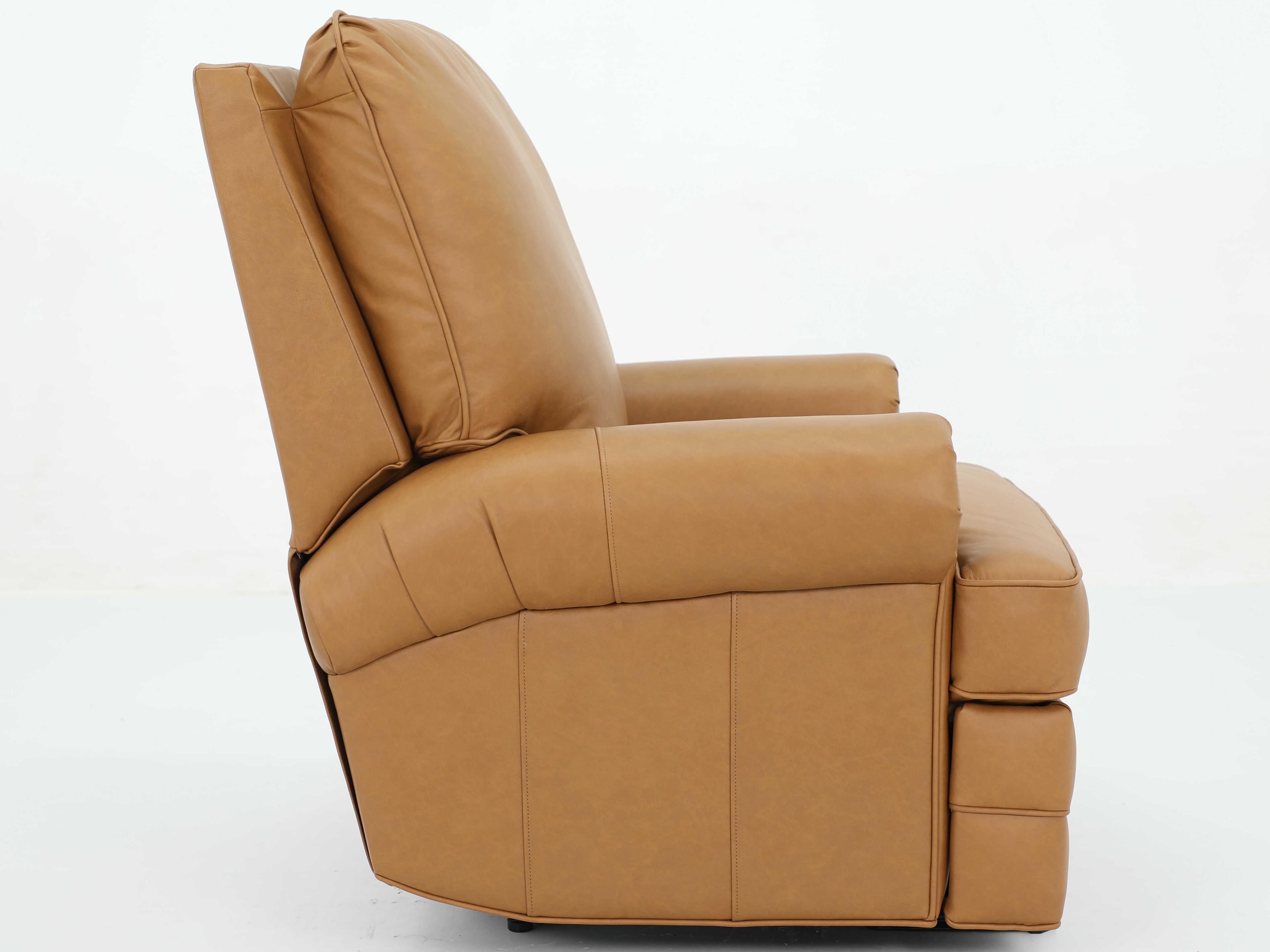 Barcalounger Vintage Scottie Santa Fe Brandy Brown Leather Recliner