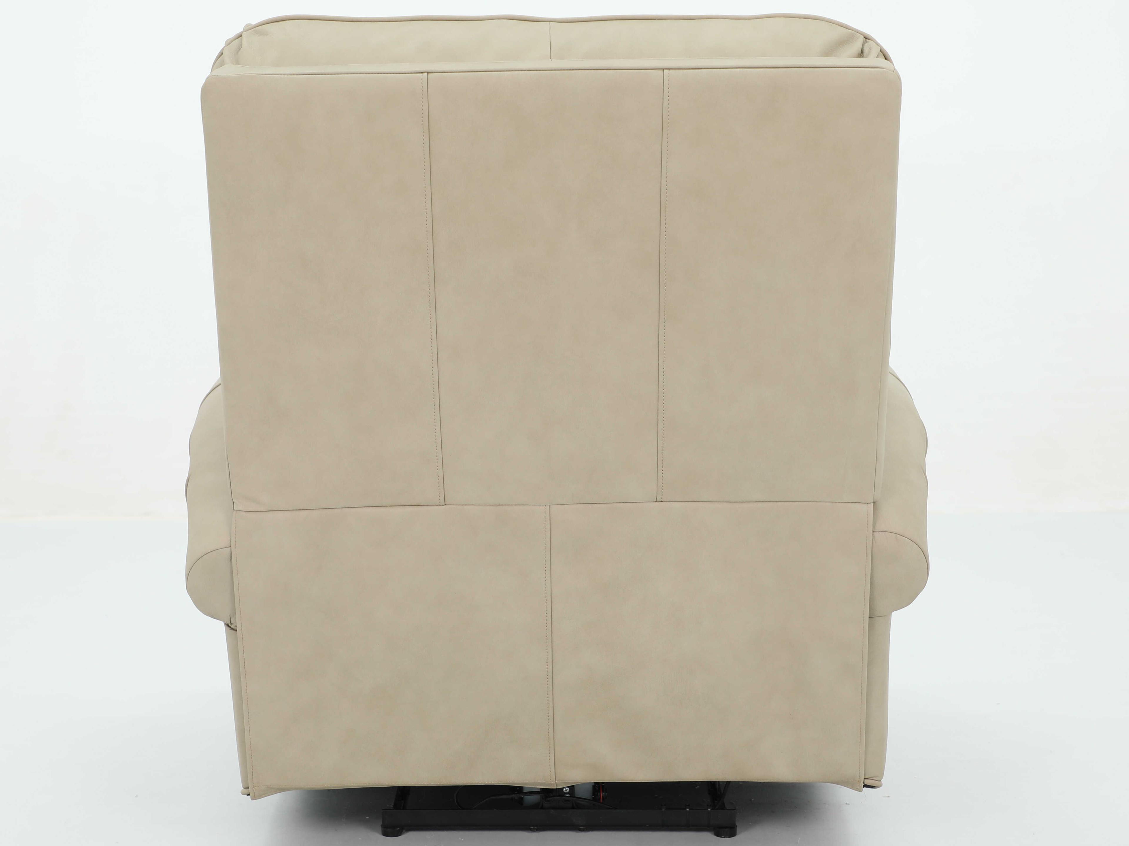 Barcalounger Vintage Scottie Cashmere Stone Beige Leather Recliner