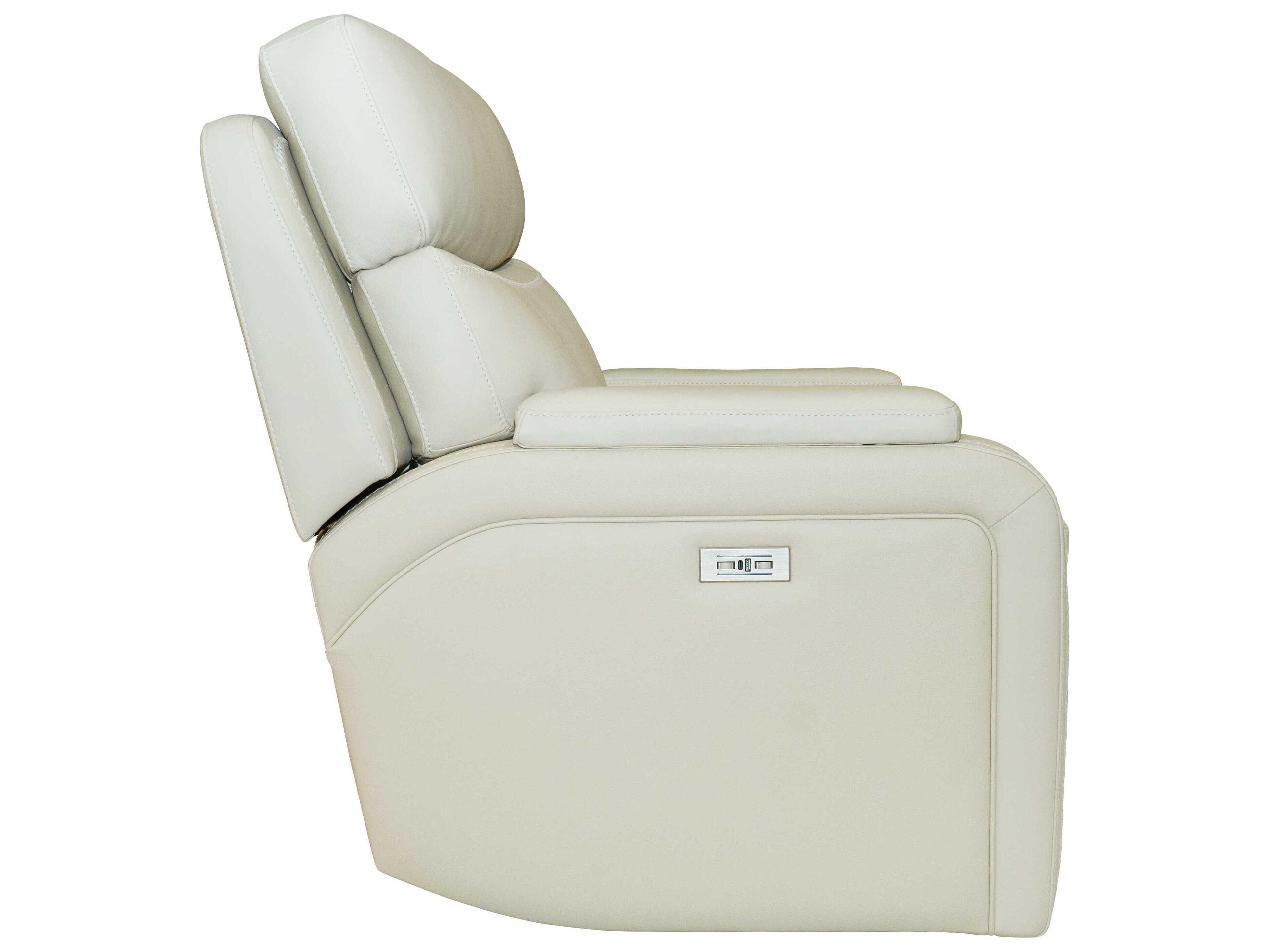 Barcalounger Modern Expressions Gunner Kobi Almond White Faux Leather Recliner