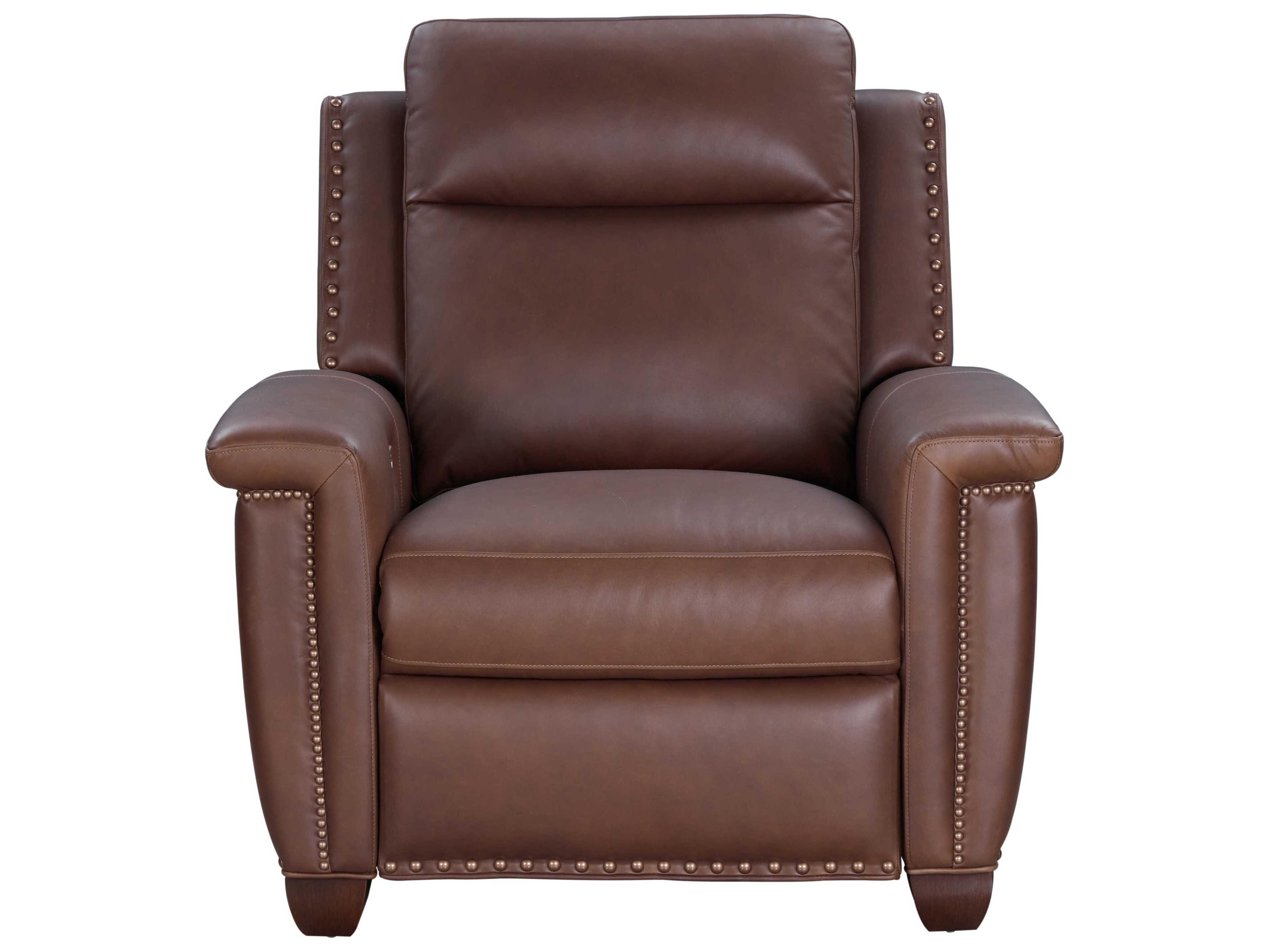 Barcalounger Vintage Briar Clifton Chocolate Brown Leather Recliner