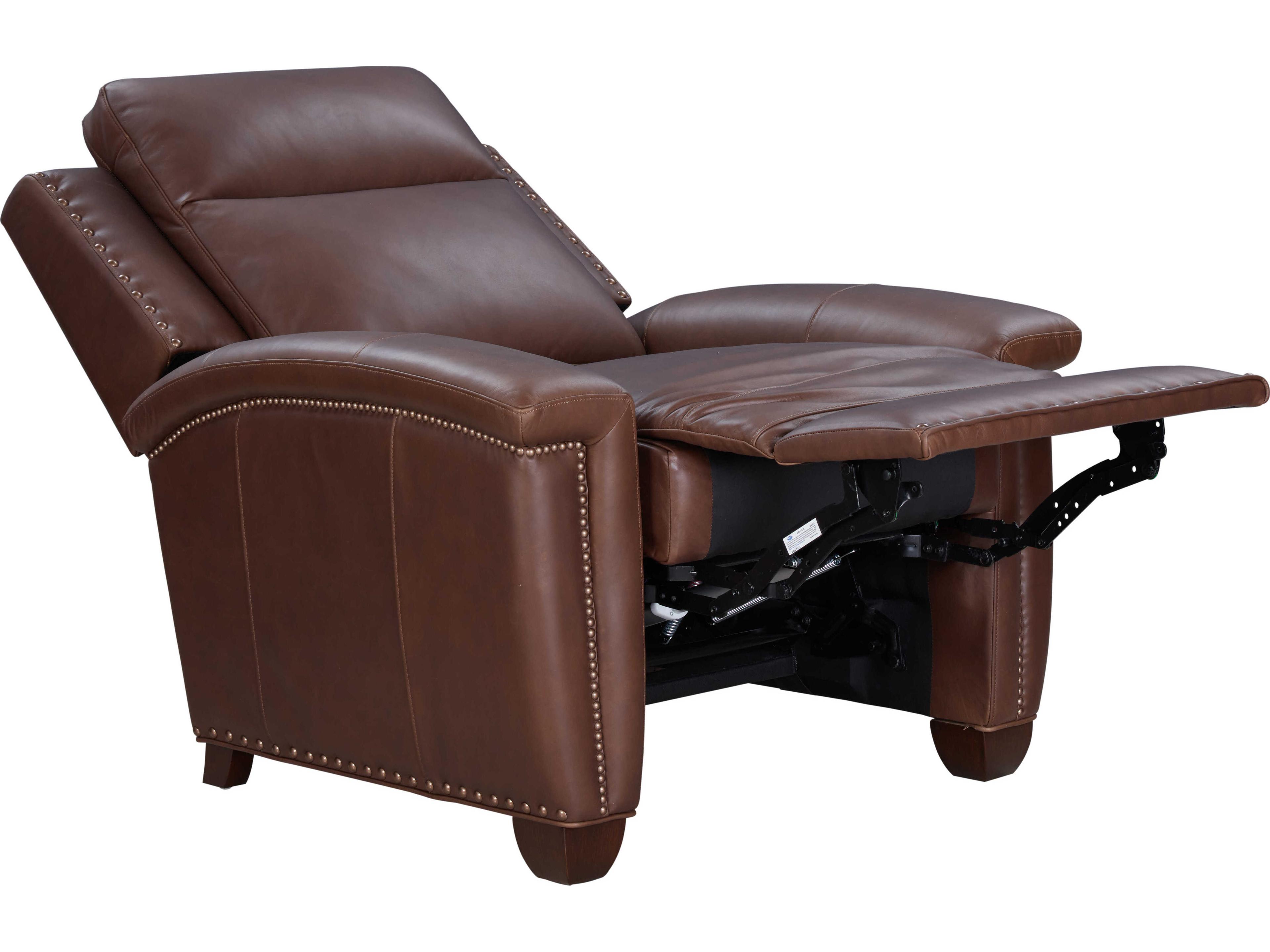 Barcalounger Vintage Briar Clifton Chocolate Brown Leather Recliner