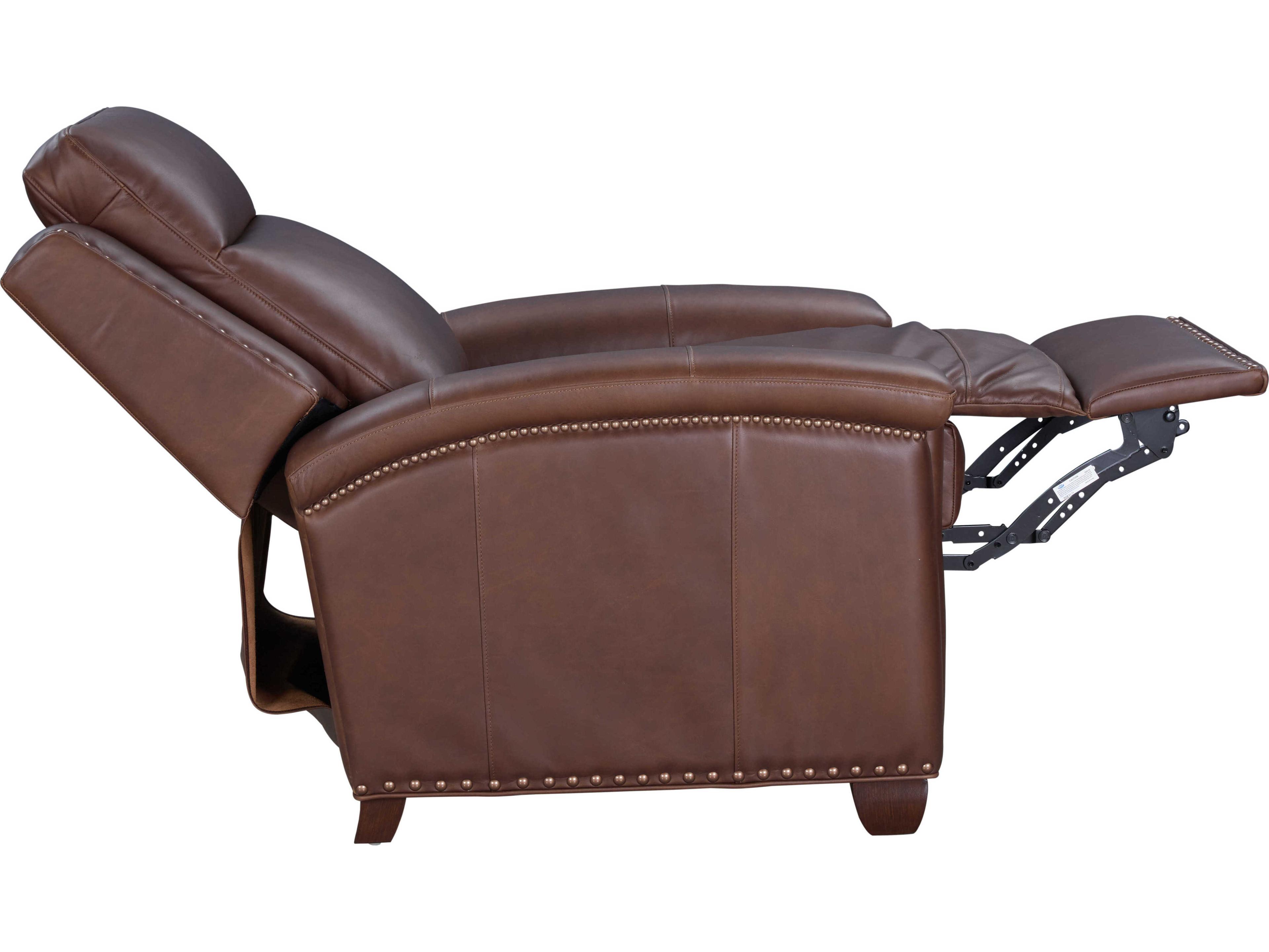 Barcalounger Vintage Briar Clifton Chocolate Brown Leather Recliner