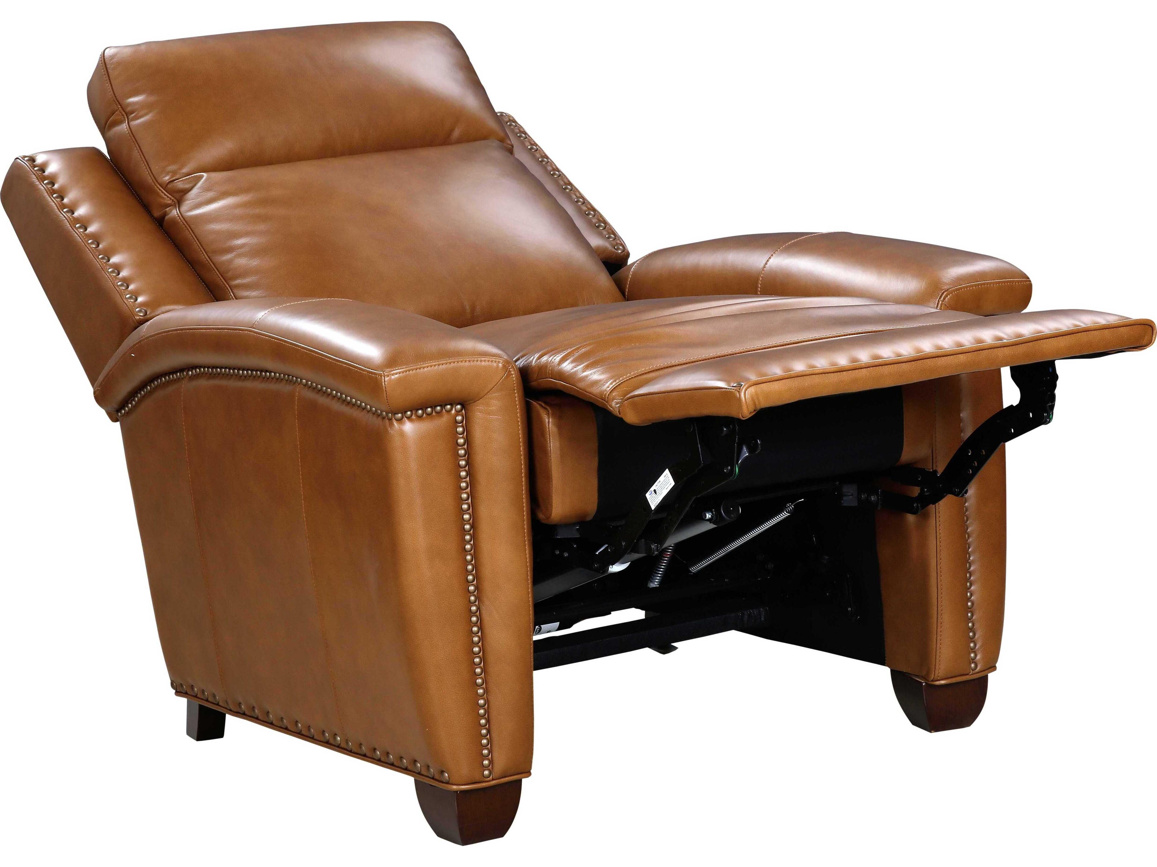 Barcalounger Vintage Briar Elwood Saddle Brown Leather Recliner