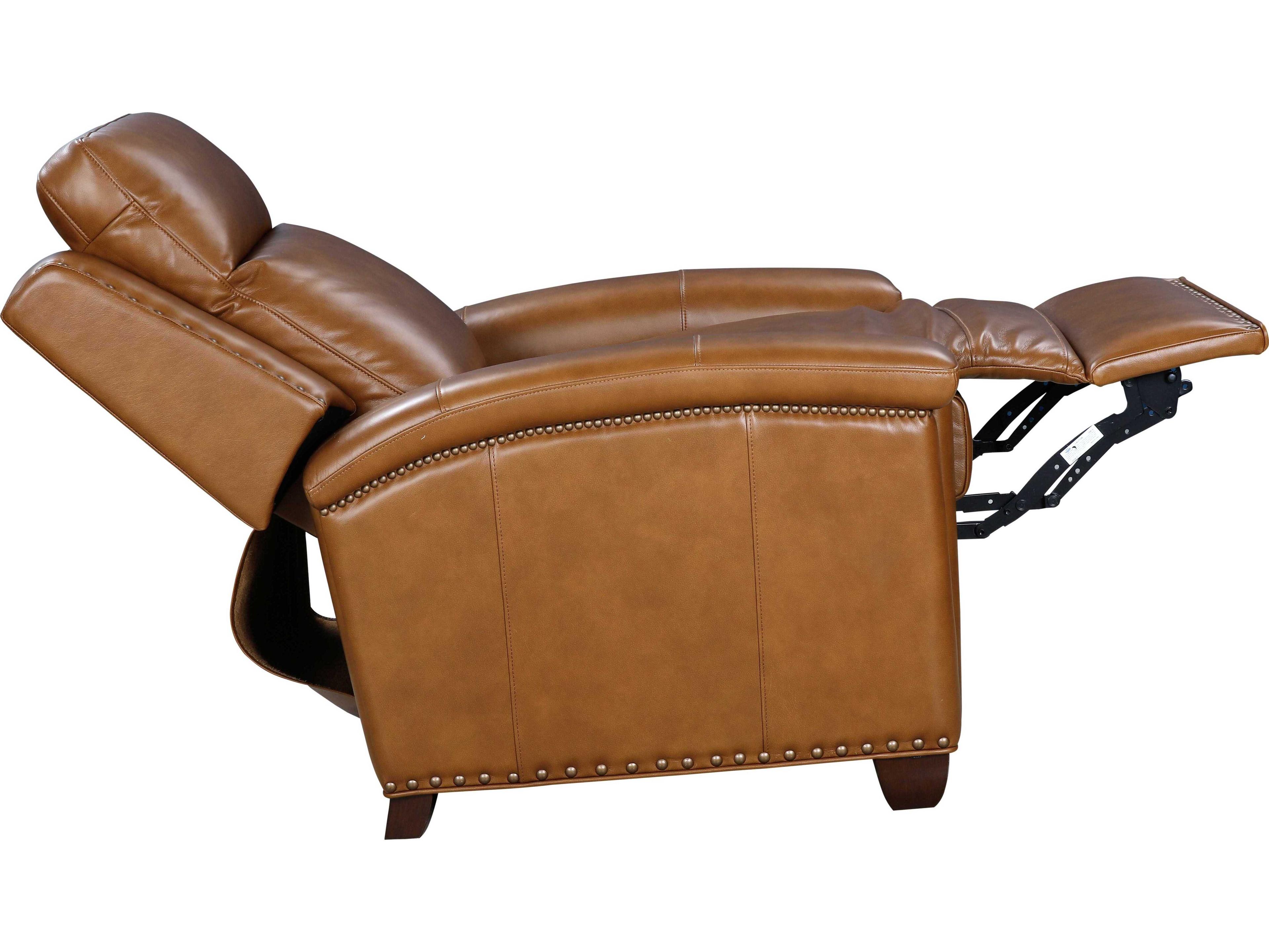 Barcalounger Vintage Briar Elwood Saddle Brown Leather Recliner