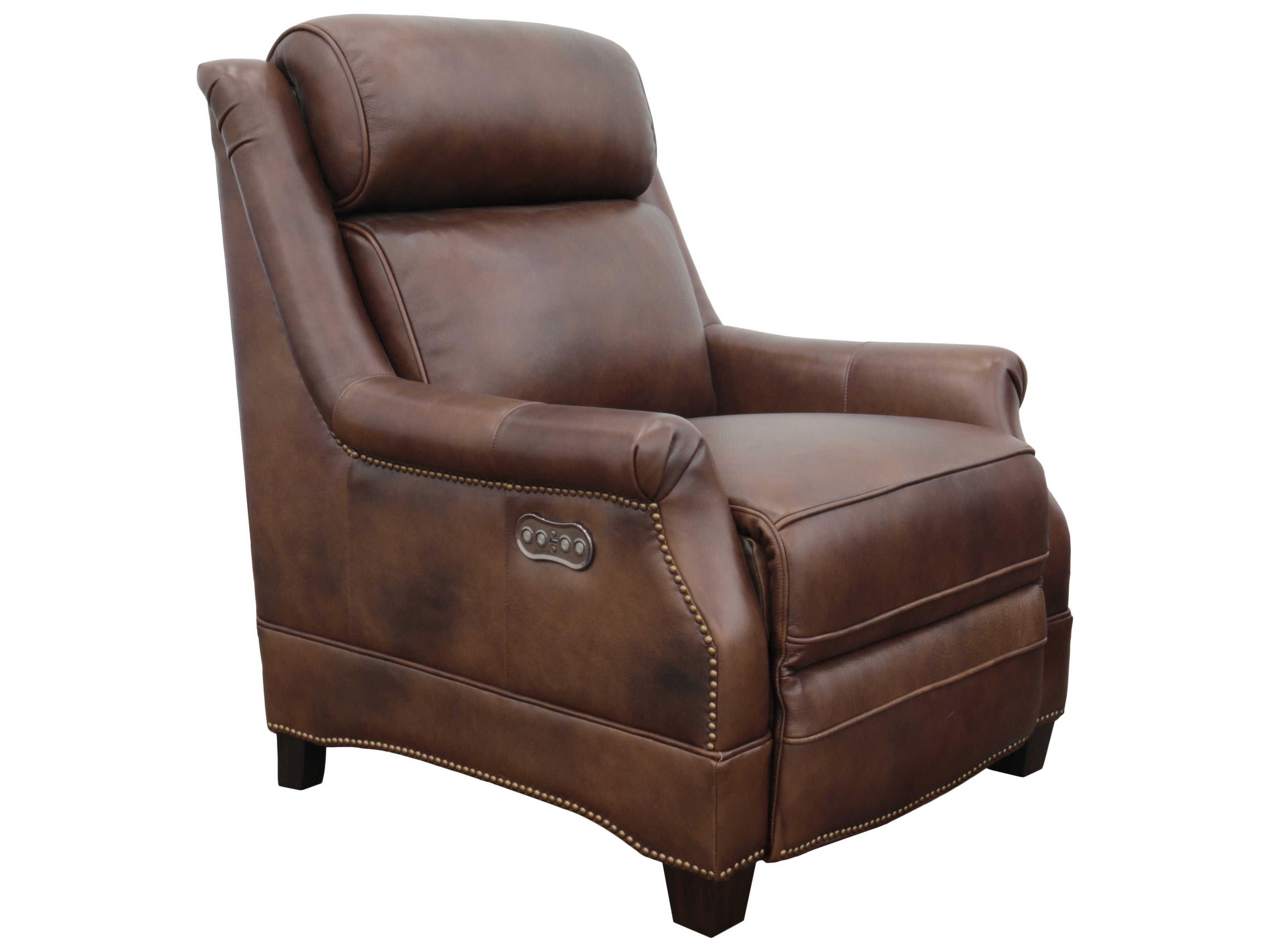 Barcalounger Vintage Warrendale Worthington Cognac Brown Leather Recliner