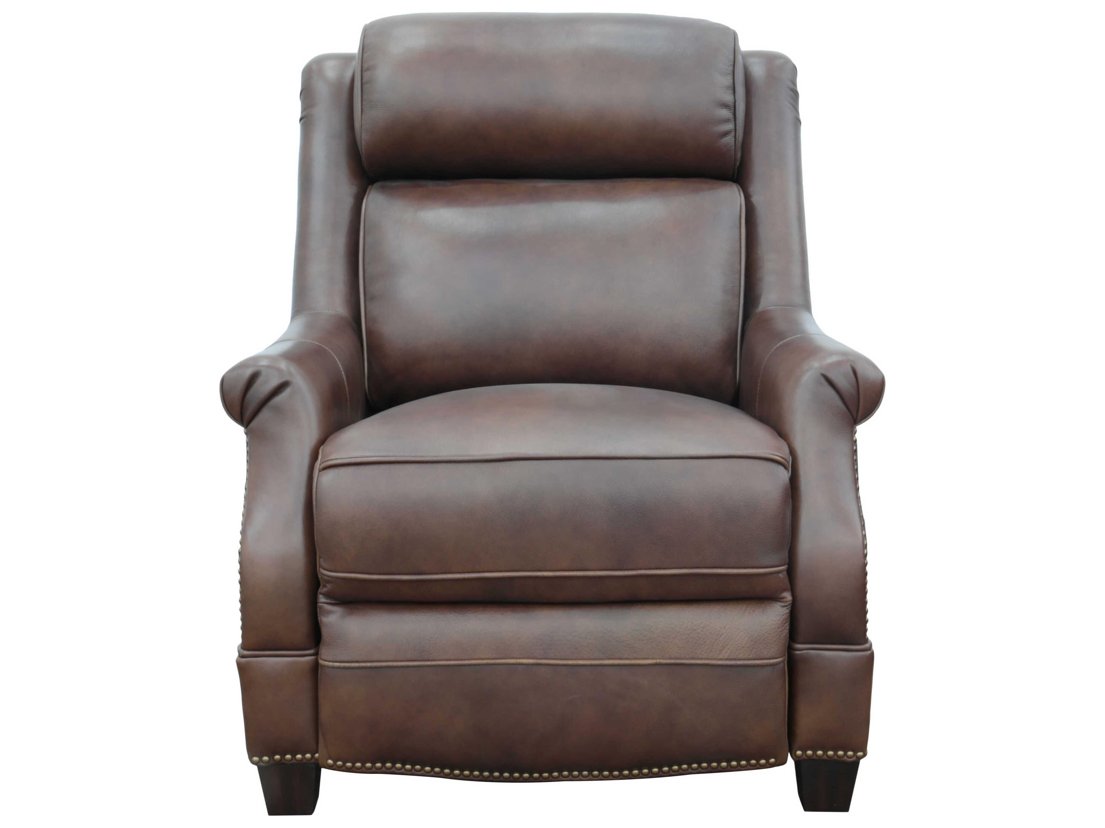 Barcalounger Vintage Warrendale Worthington Cognac Brown Leather Recliner