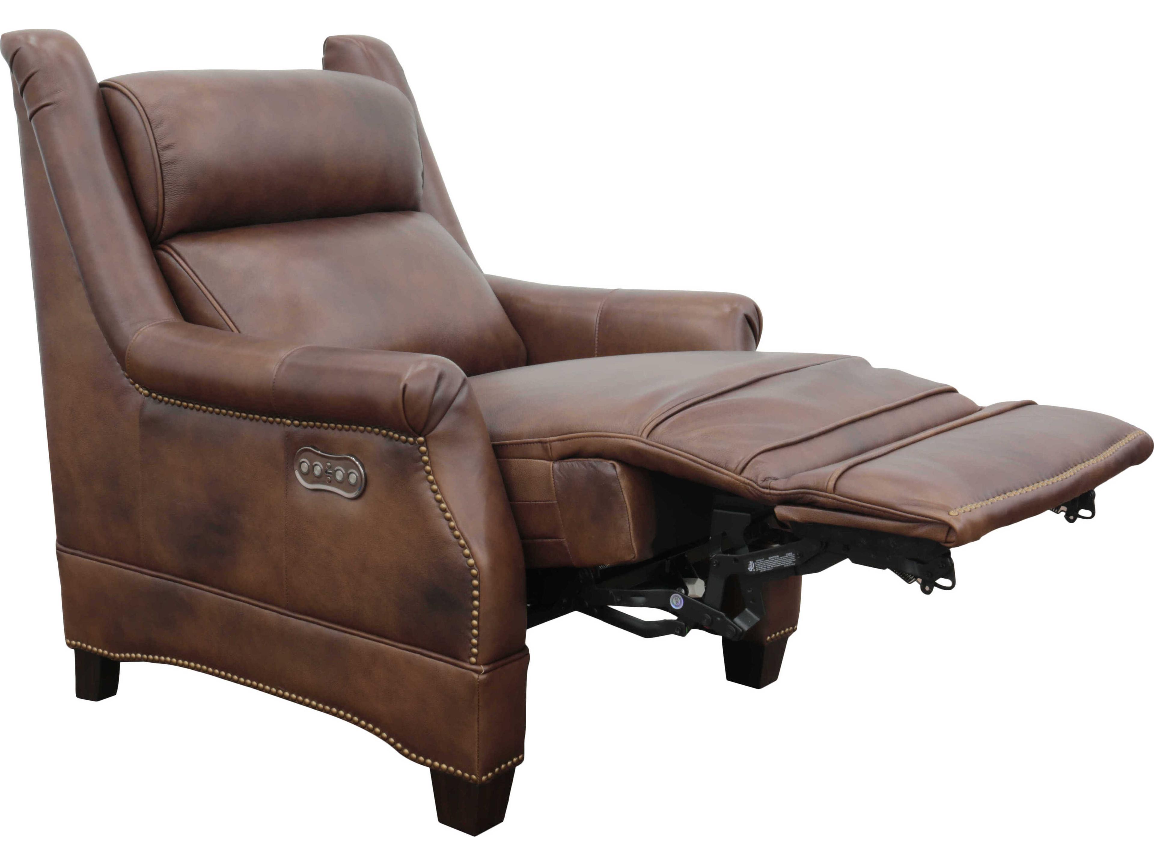 Barcalounger Vintage Warrendale Worthington Cognac Brown Leather Recliner