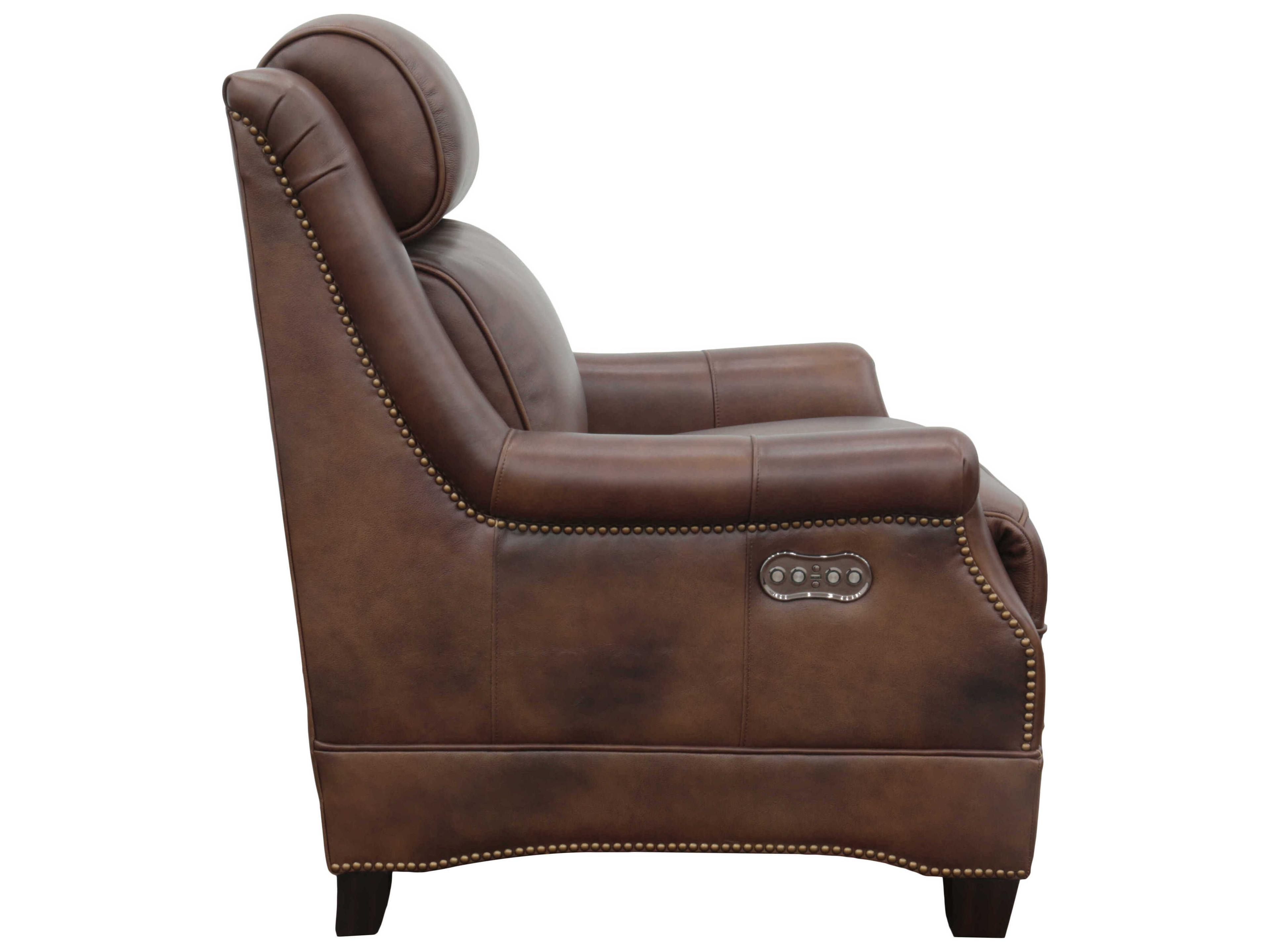 Barcalounger Vintage Warrendale Worthington Cognac Brown Leather Recliner