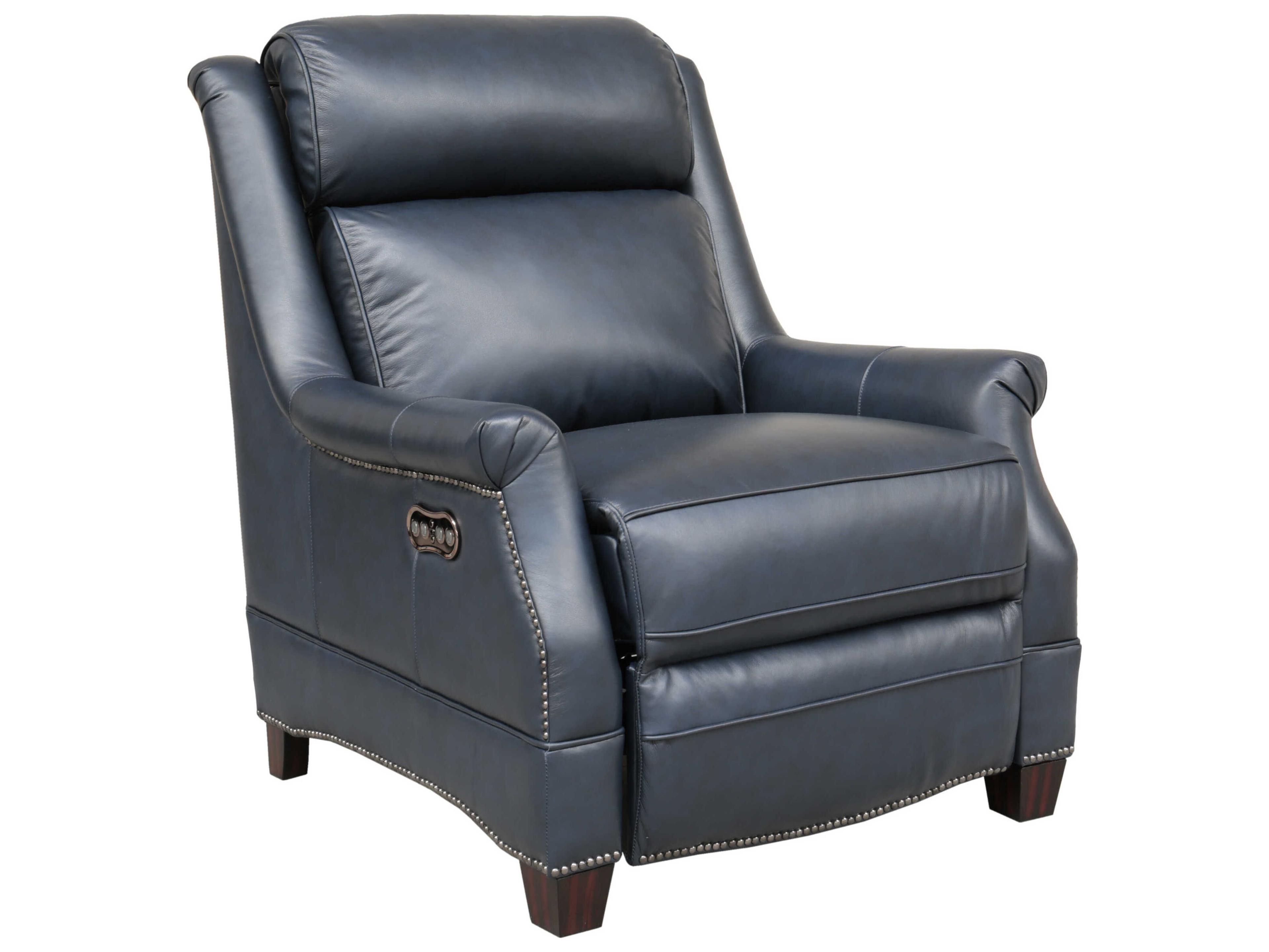Barcalounger Vintage Warrendale Shoreham Blue Leather Recliner