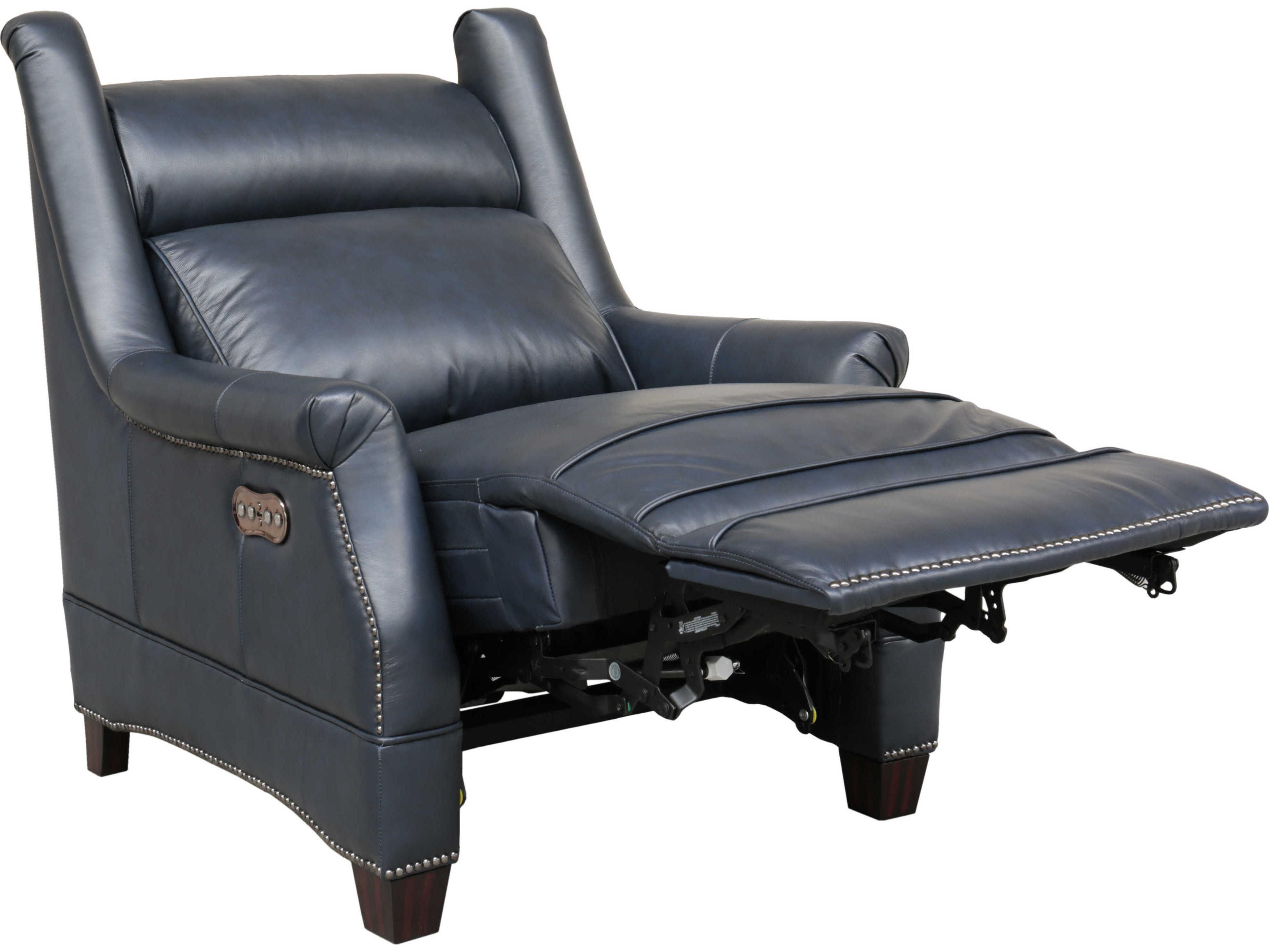 Barcalounger Vintage Warrendale Shoreham Blue Leather Recliner