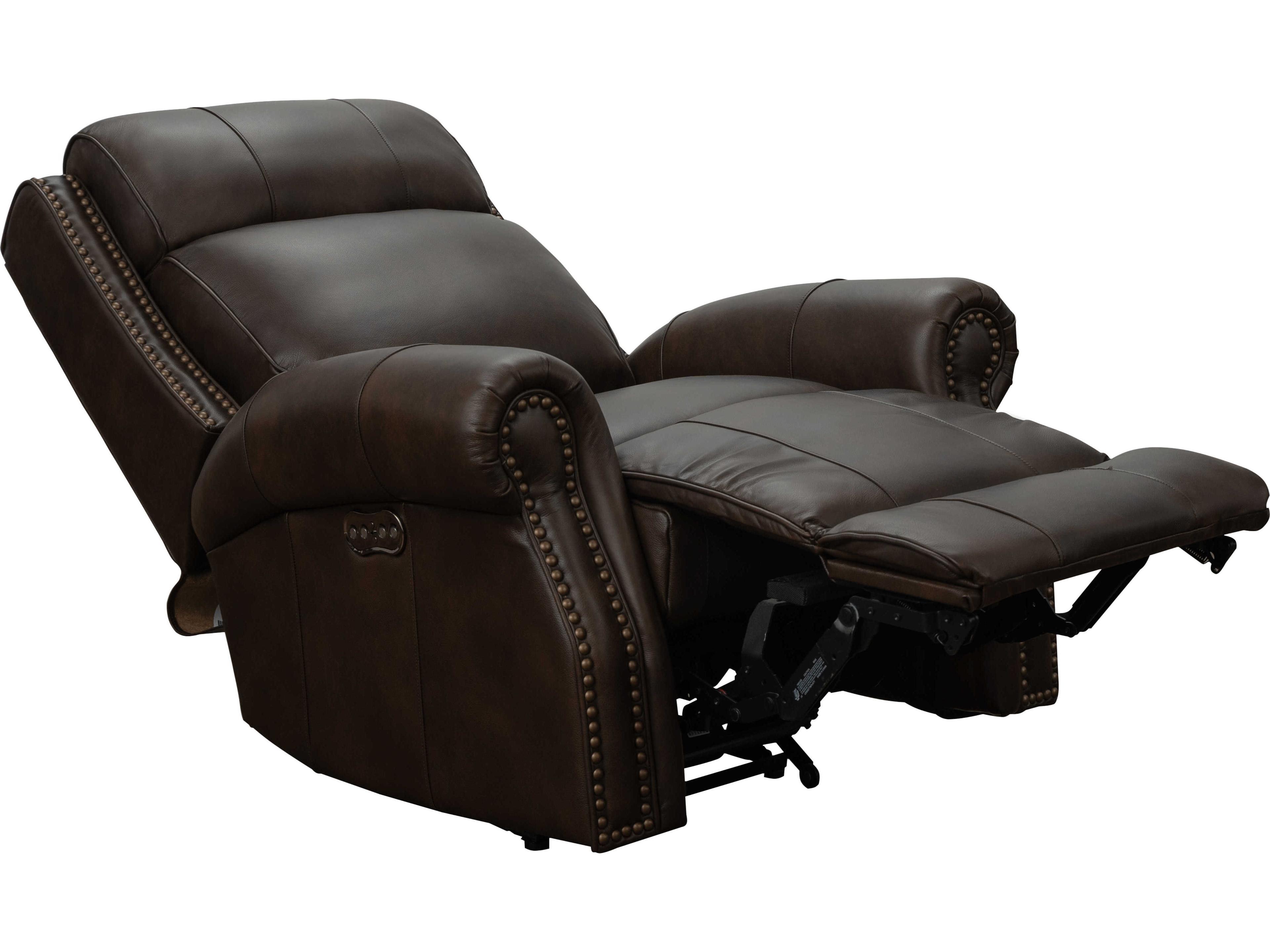 Barcalounger Vintage Blair Big & Tall Ashford Walnut Brown Leather Recliner