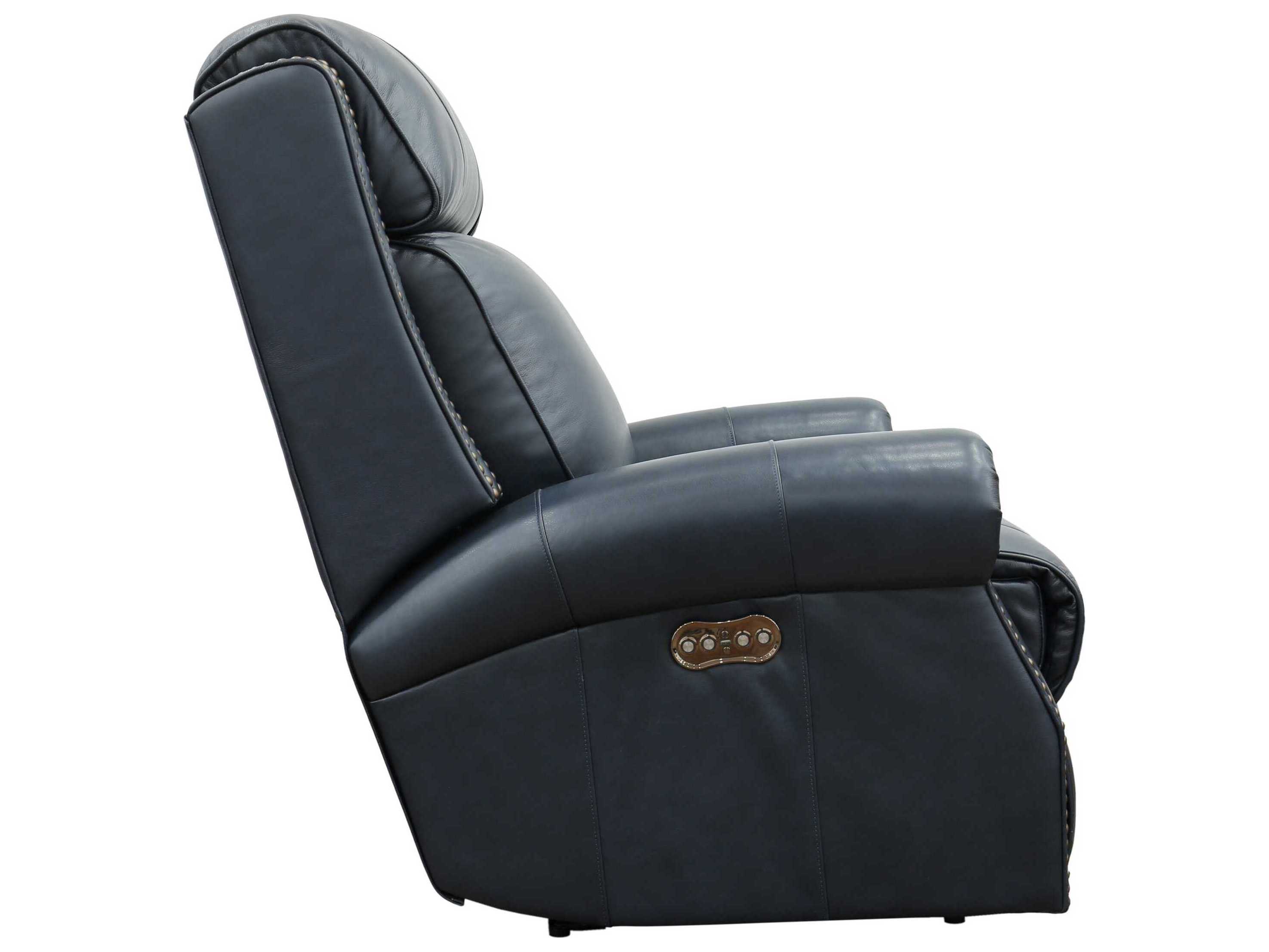 Barcalounger Vintage Blair Big & Tall Shoreham Blue Leather Recliner