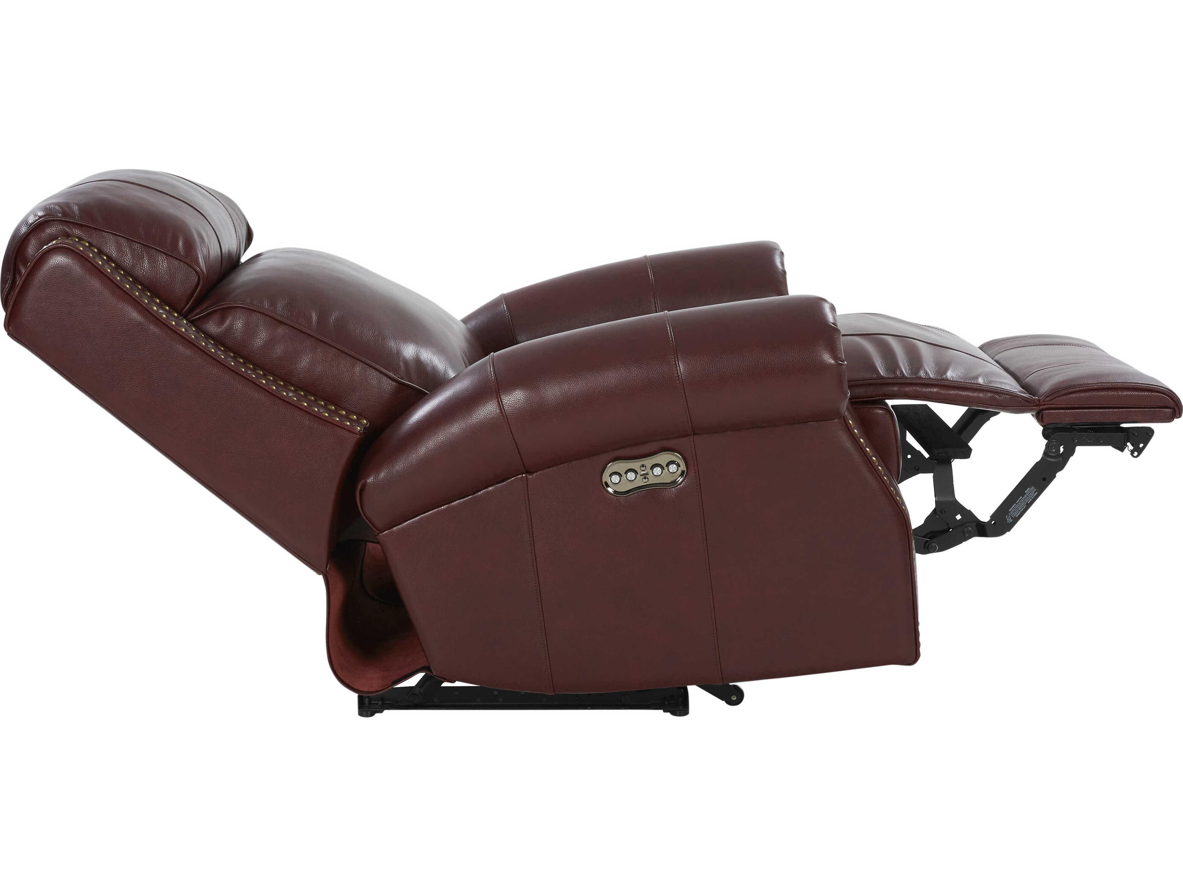 Barcalounger Vintage Blair Big & Tall Marisol Cabernet Brown Leather Recliner