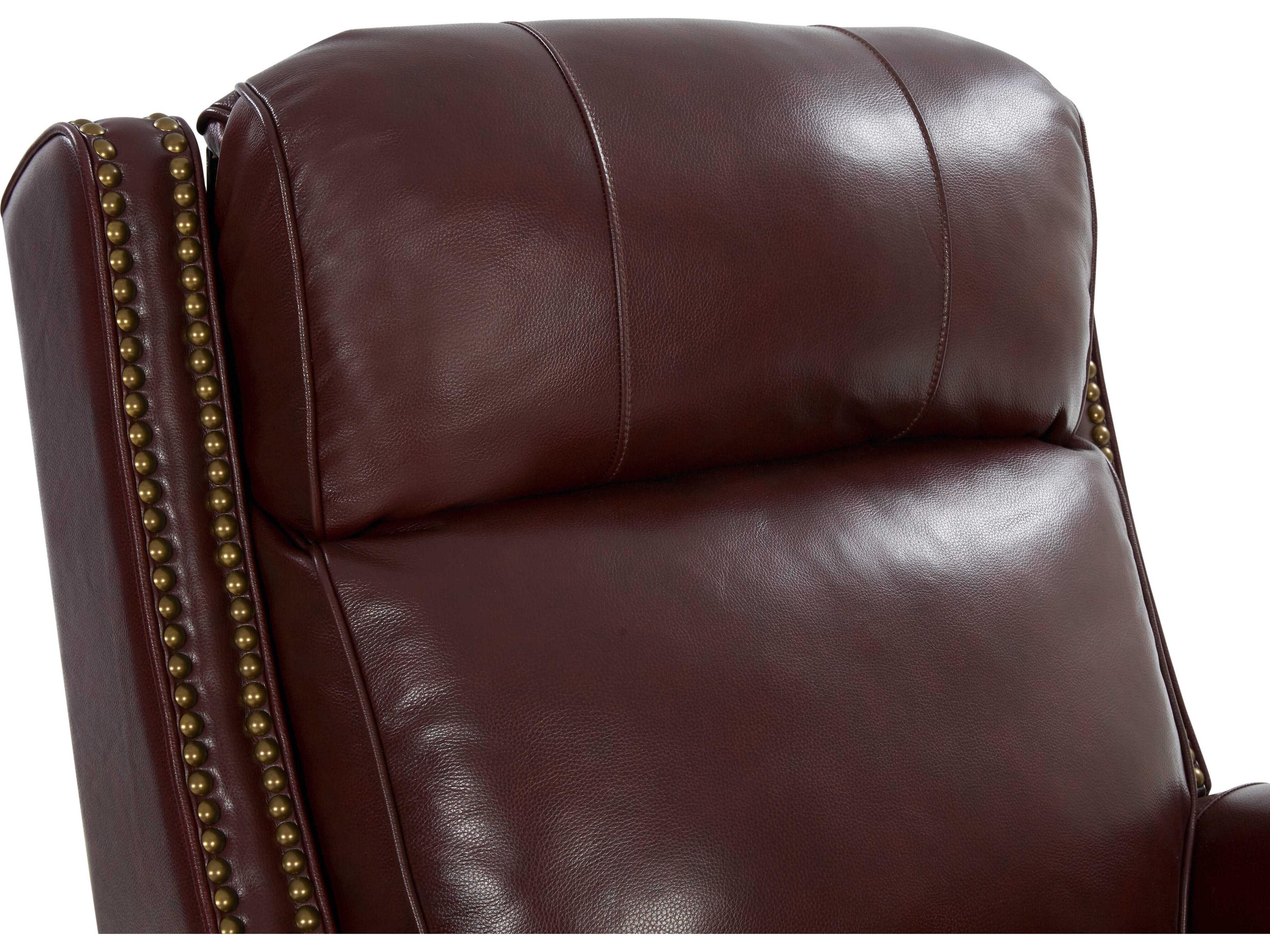 Barcalounger Vintage Blair Big & Tall Marisol Cabernet Brown Leather Recliner