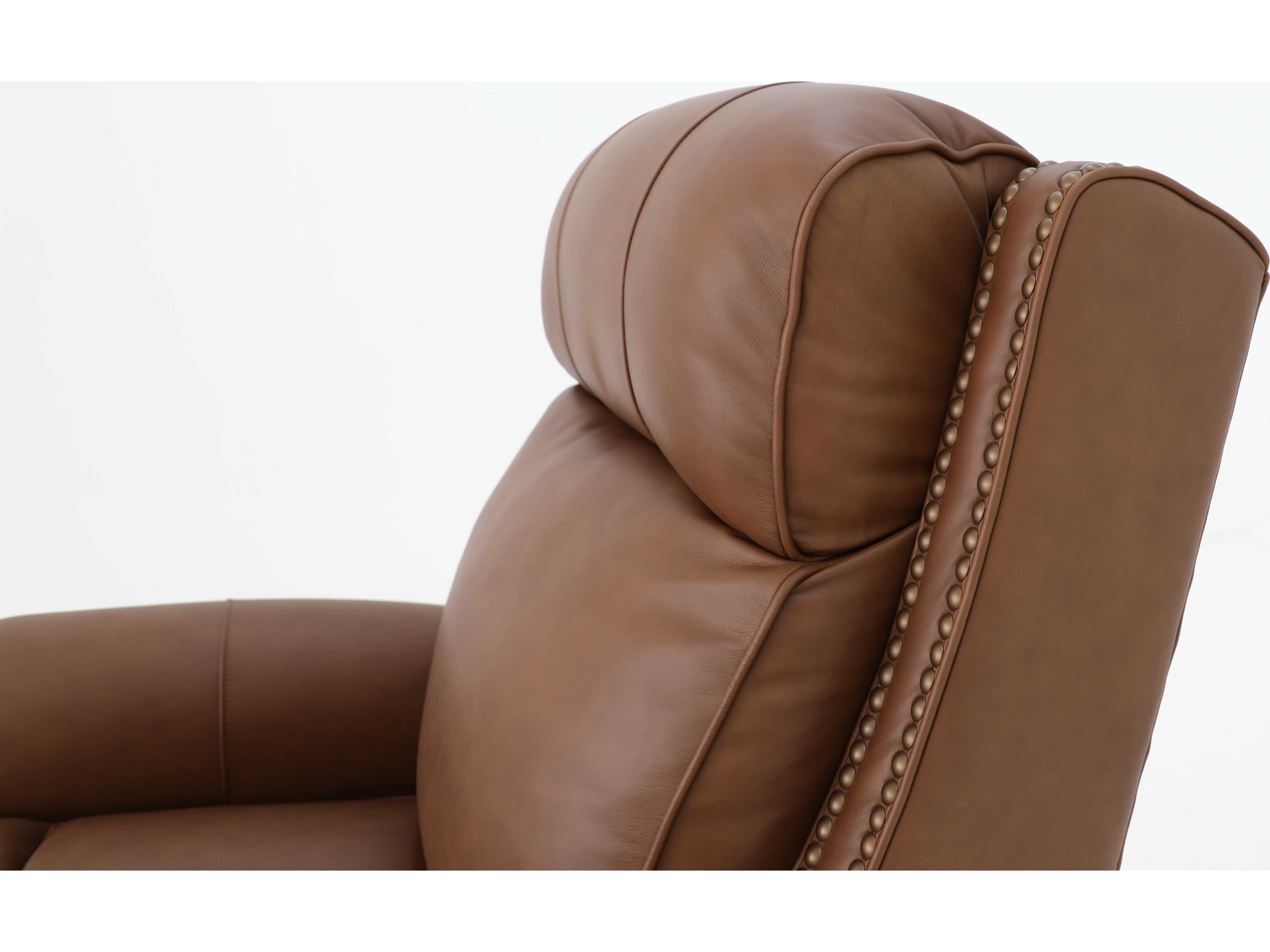 Barcalounger Vintage Blair Big & Tall Dobbs Saddle Brown Leather Recliner