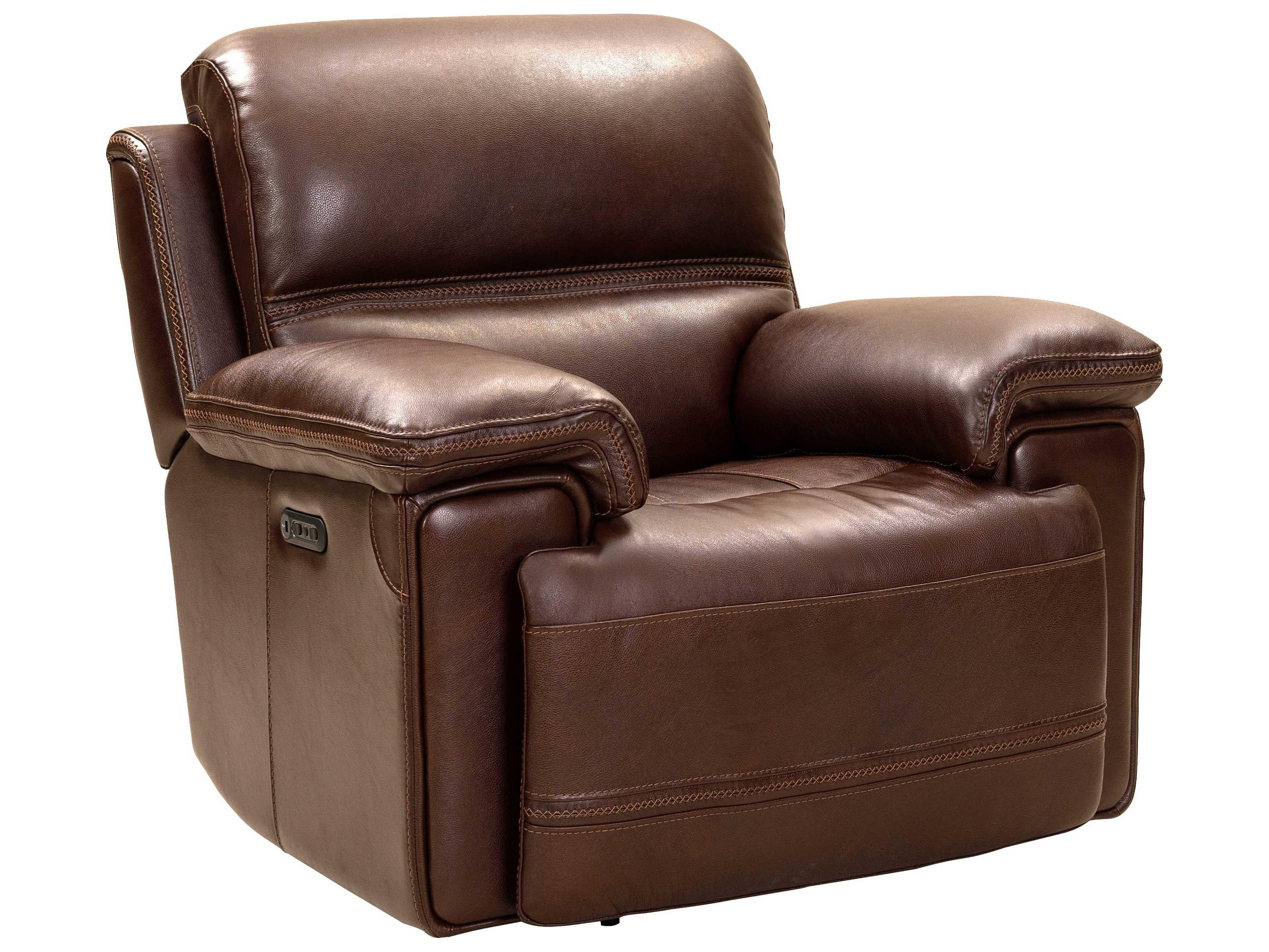 Barcalounger Modern Expressions Sedrick El Paso Walnut Brown Faux Leather Recliner