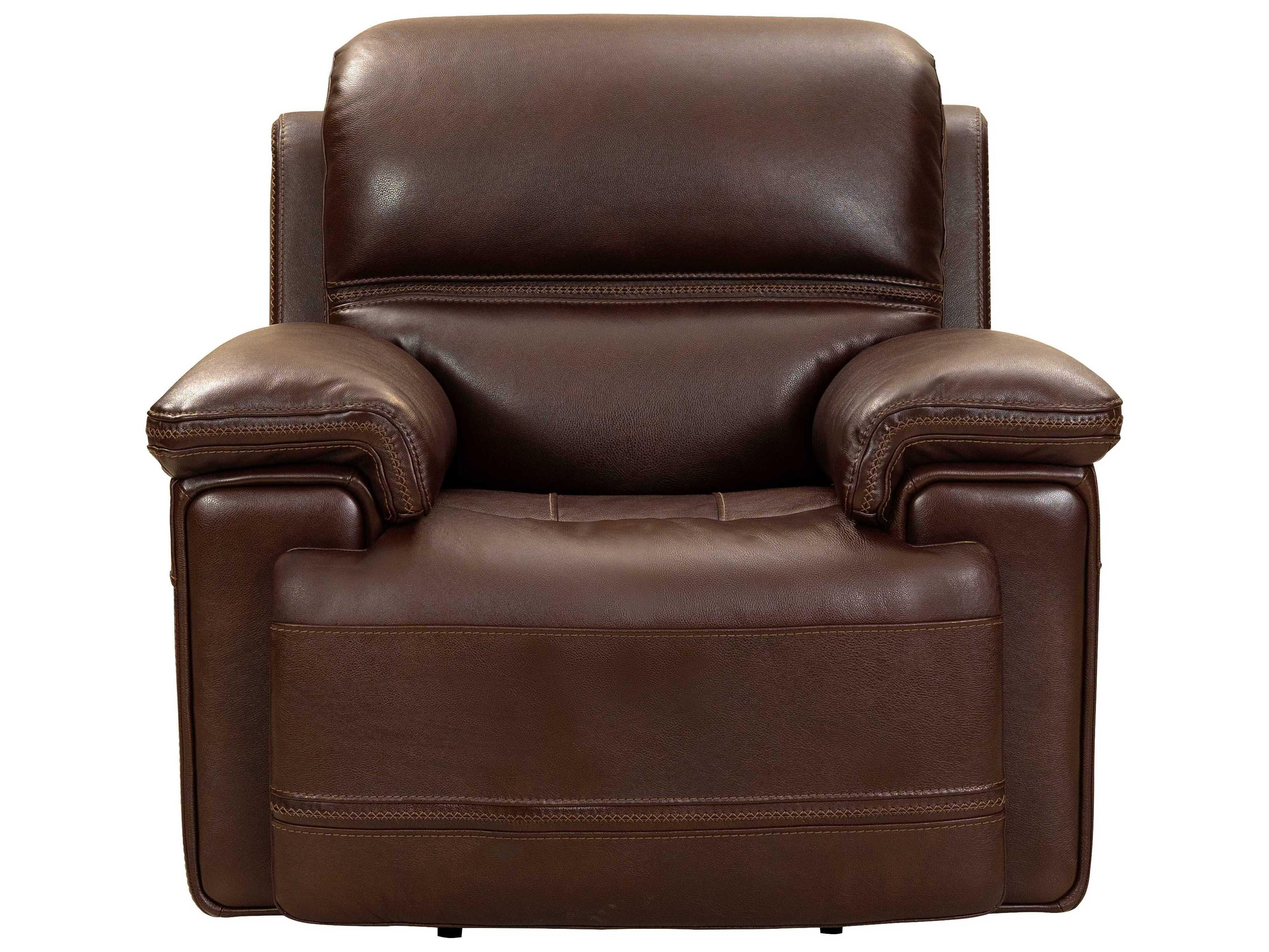 Barcalounger Modern Expressions Sedrick El Paso Walnut Brown Faux Leather Recliner