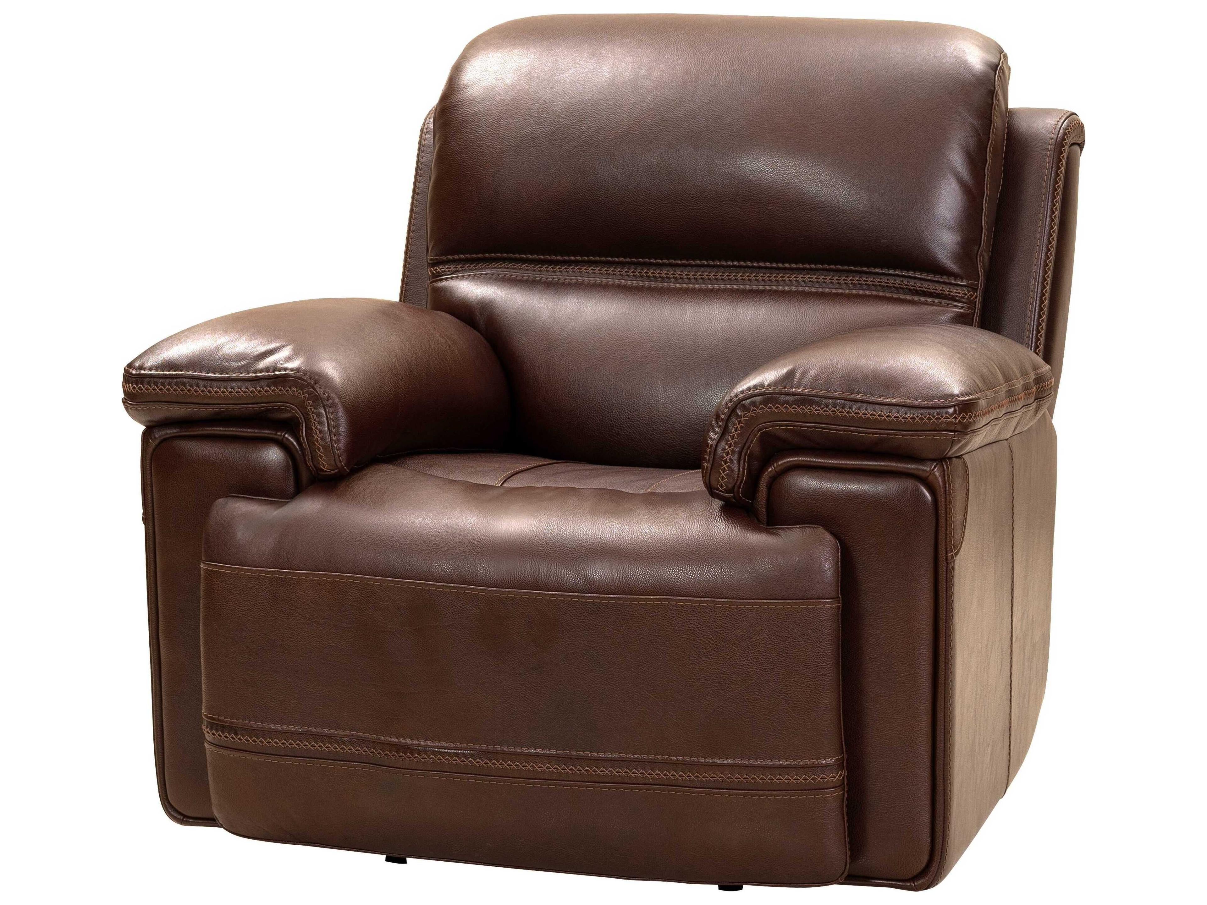 Barcalounger Modern Expressions Sedrick El Paso Walnut Brown Faux Leather Recliner