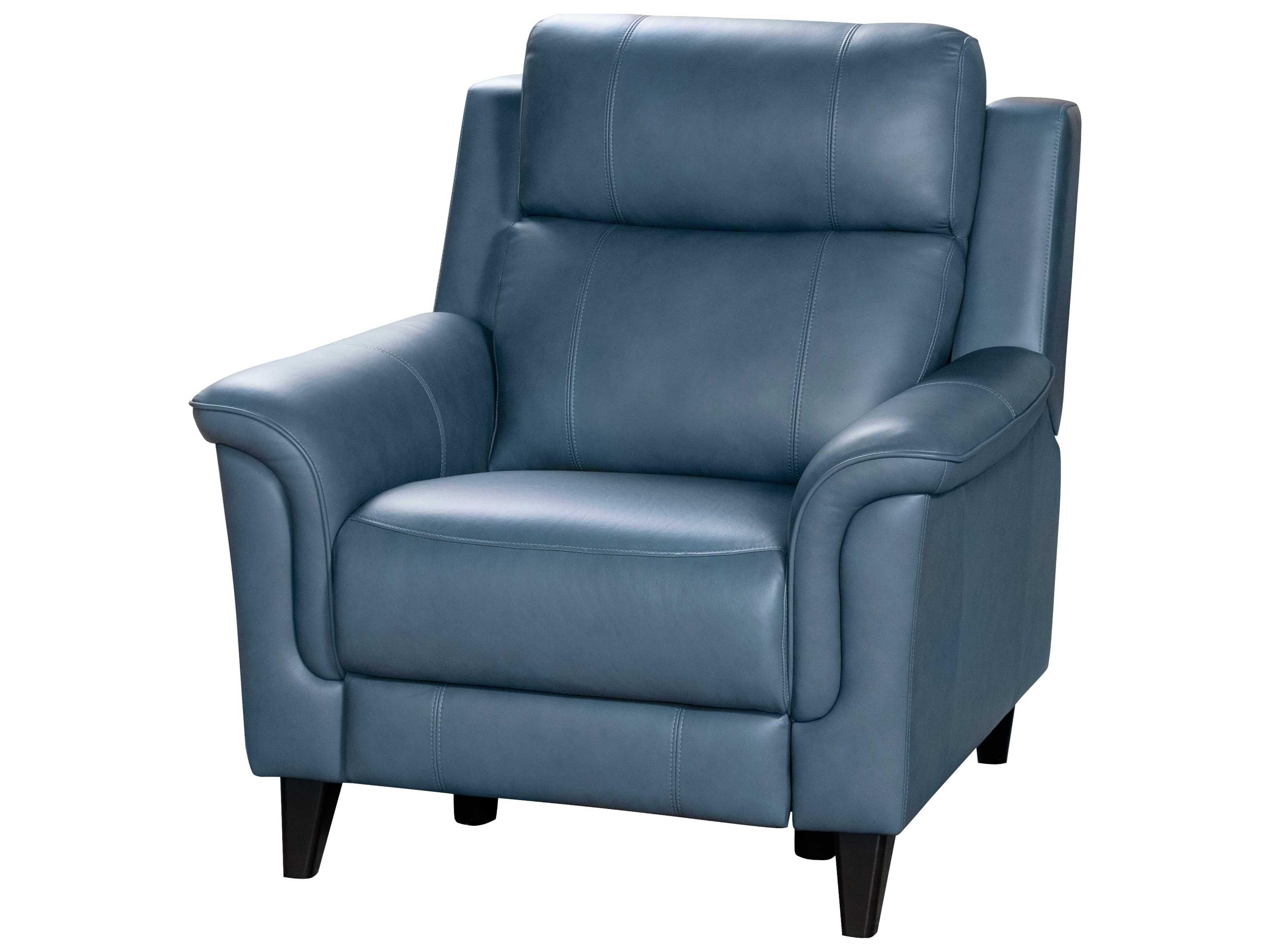 Barcalounger Modern Expressions Kester Masen Bluegray Faux Leather Recliner